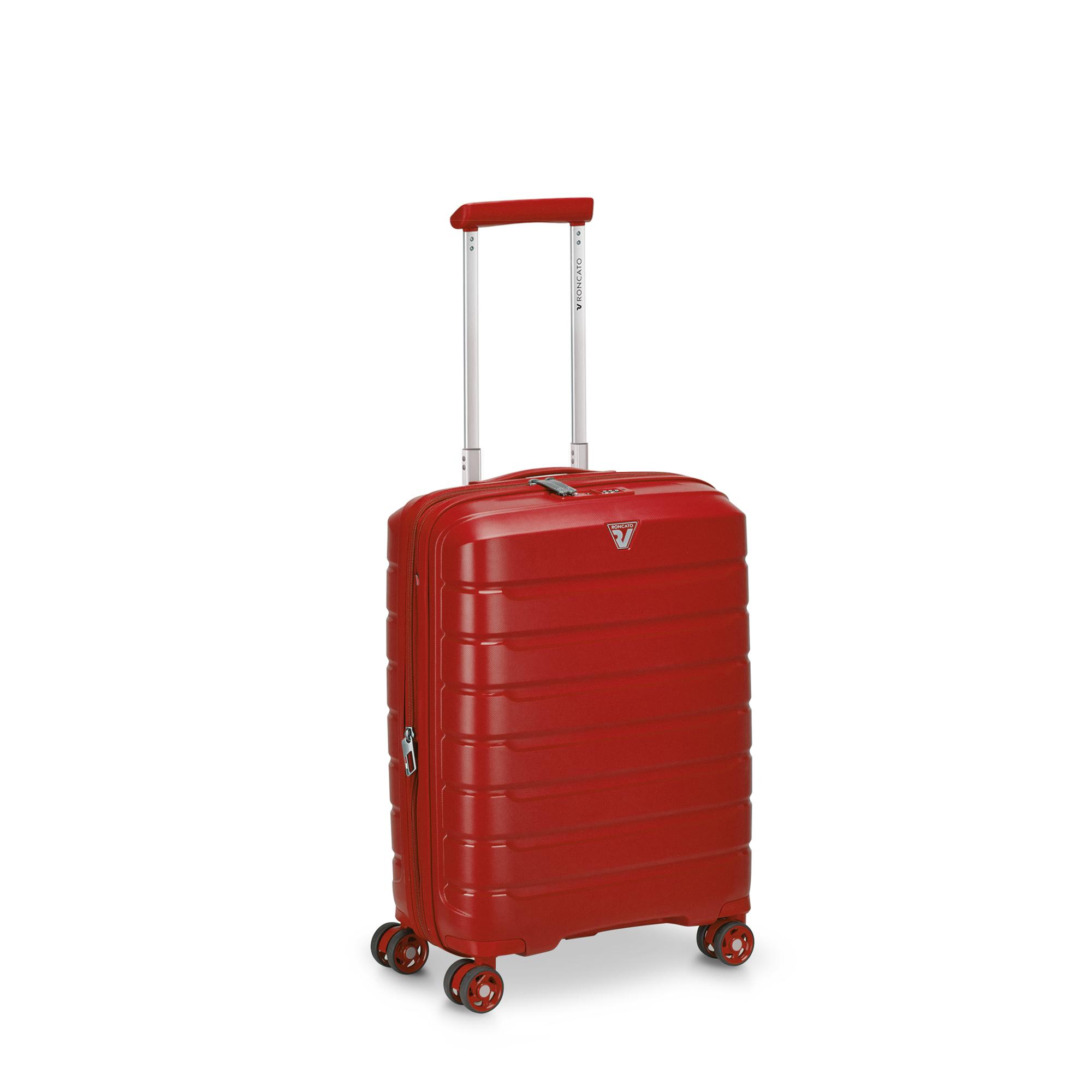 B-FLYING Valise cabine 55x40x20/25 cm Extensible - Rouge