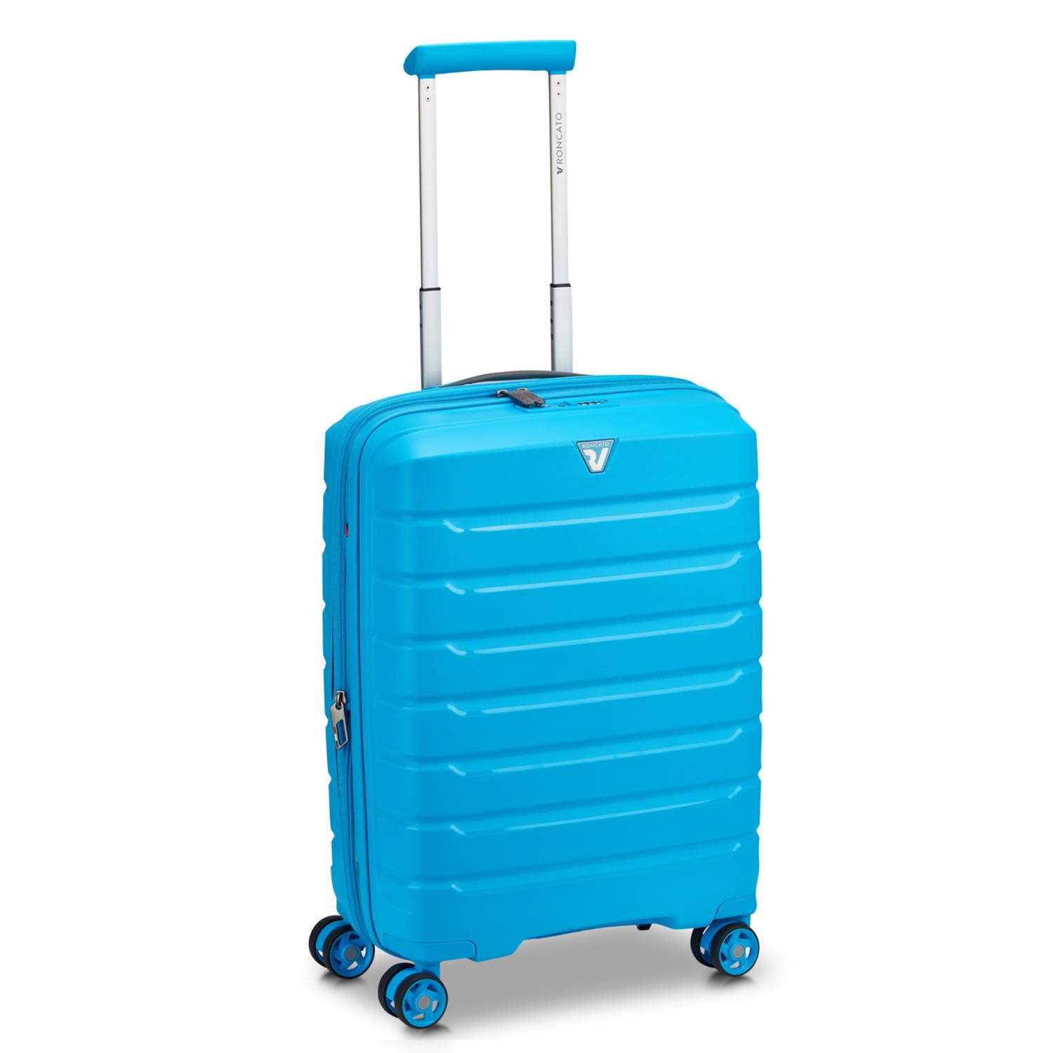 B-FLYING Valise cabine 55x40x20/25 cm Extensible - Bleu clair
