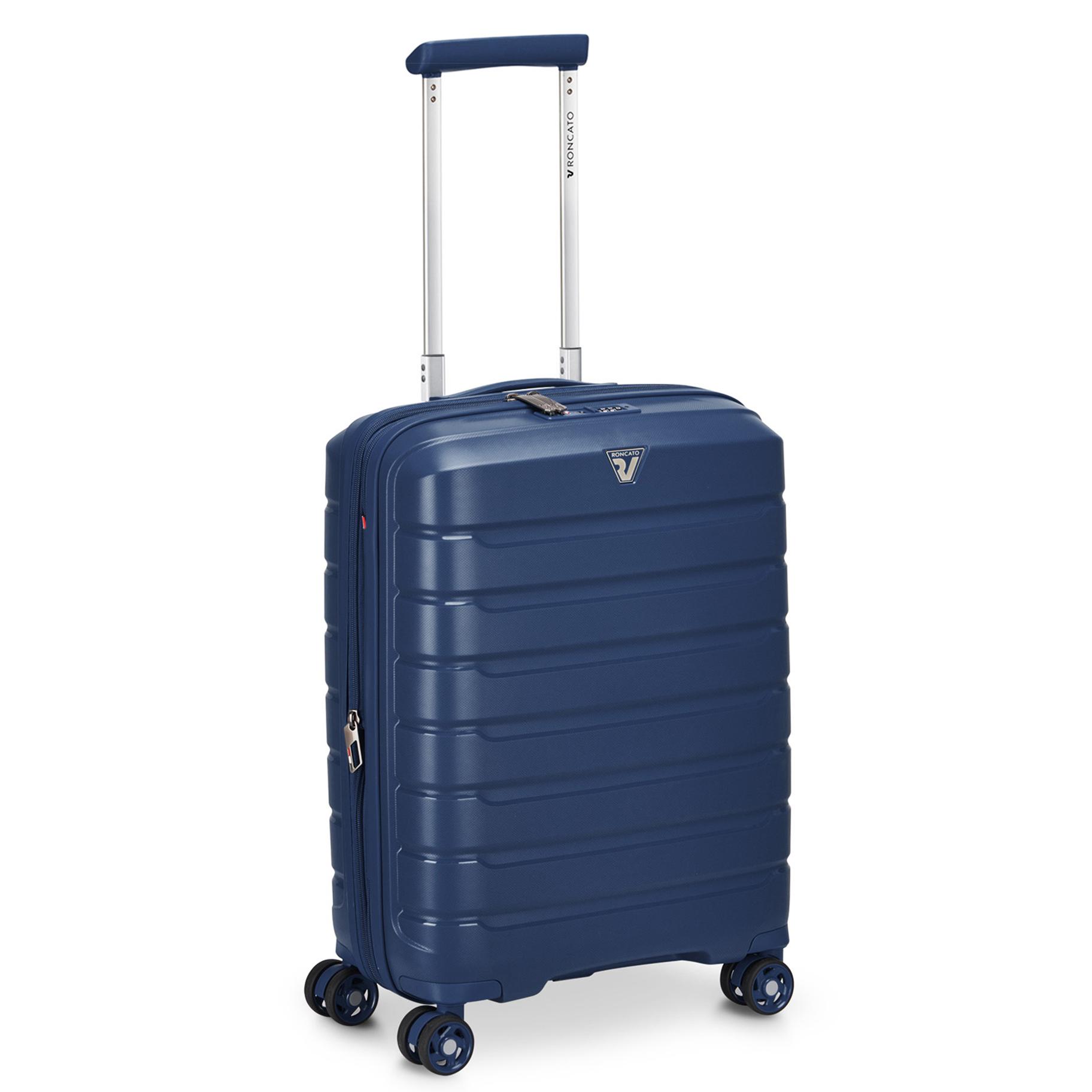 B-FLYING Valise cabine 55x40x20/25 cm Extensible - Bleu nuit