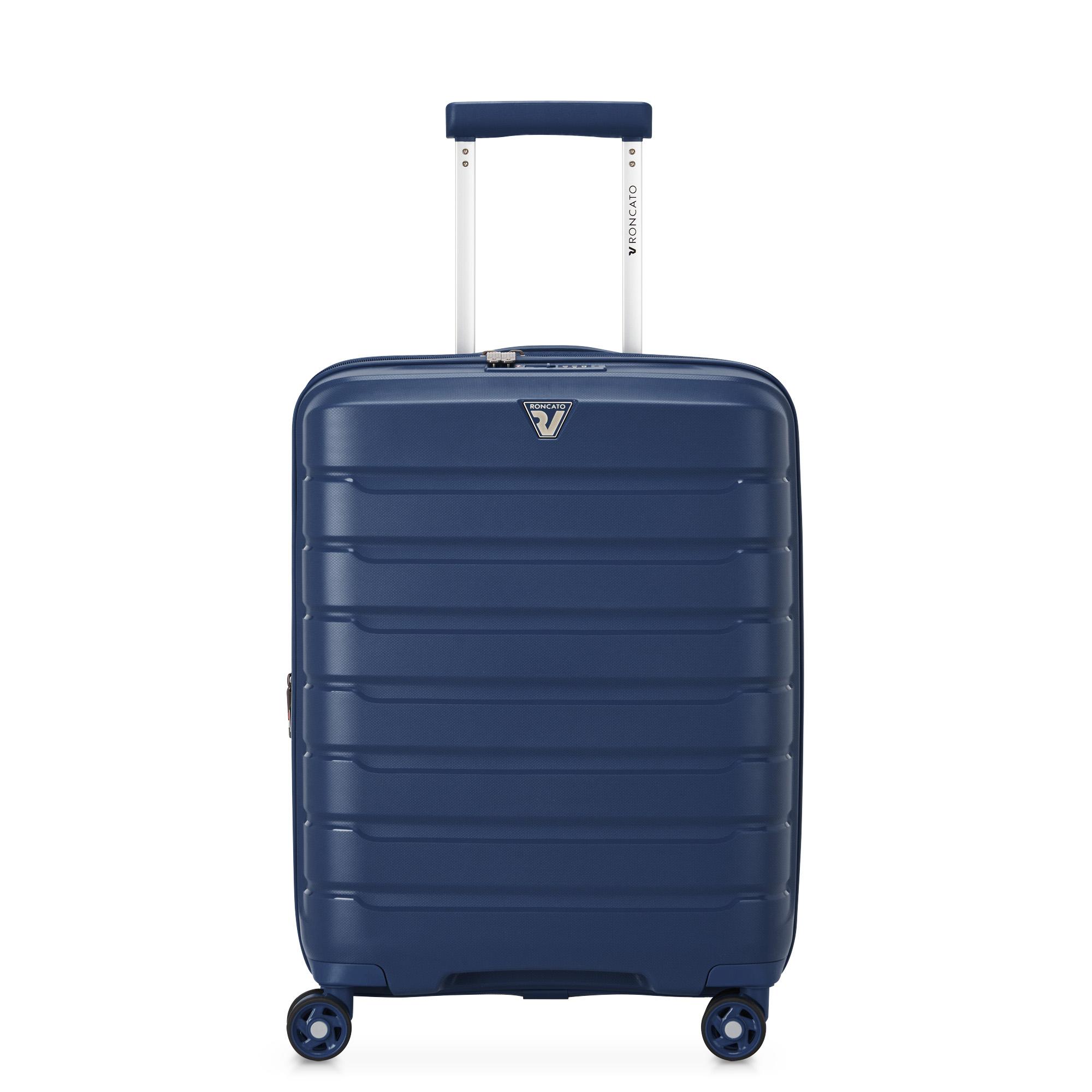 B-FLYING Valise cabine 55x40x20/25 cm Extensible - Bleu nuit