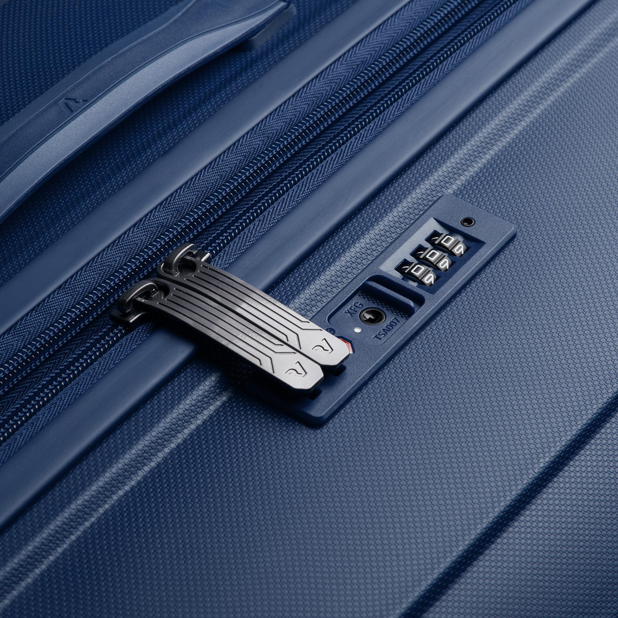 B-FLYING Valise cabine 55x40x20/25 cm Extensible - Bleu nuit
