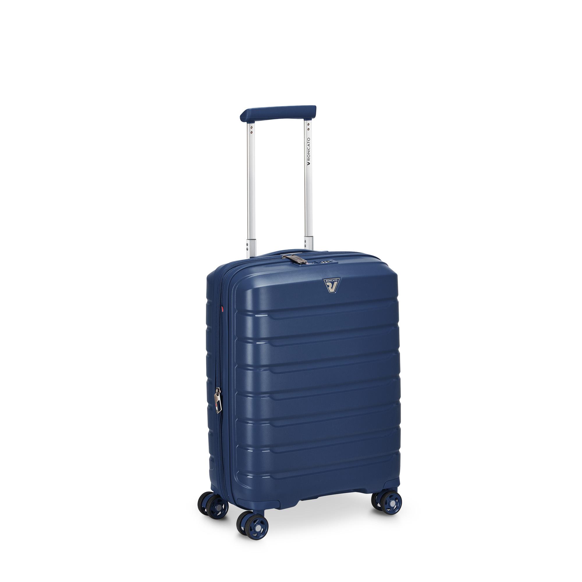 B-FLYING Valise cabine 55x40x20/25 cm Extensible - Bleu nuit