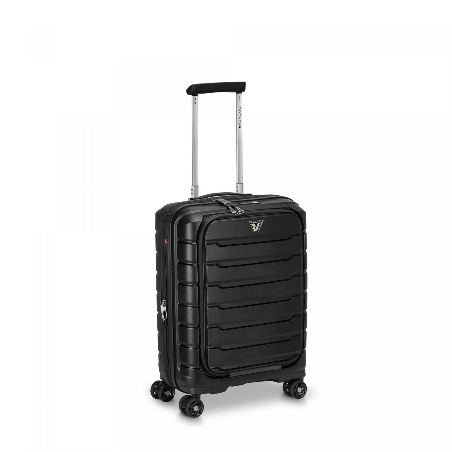 Roncato B-flying Trolley Bagaglio A Mano Espandibile - 55x40x20/25 Cm Espandibile - Nero