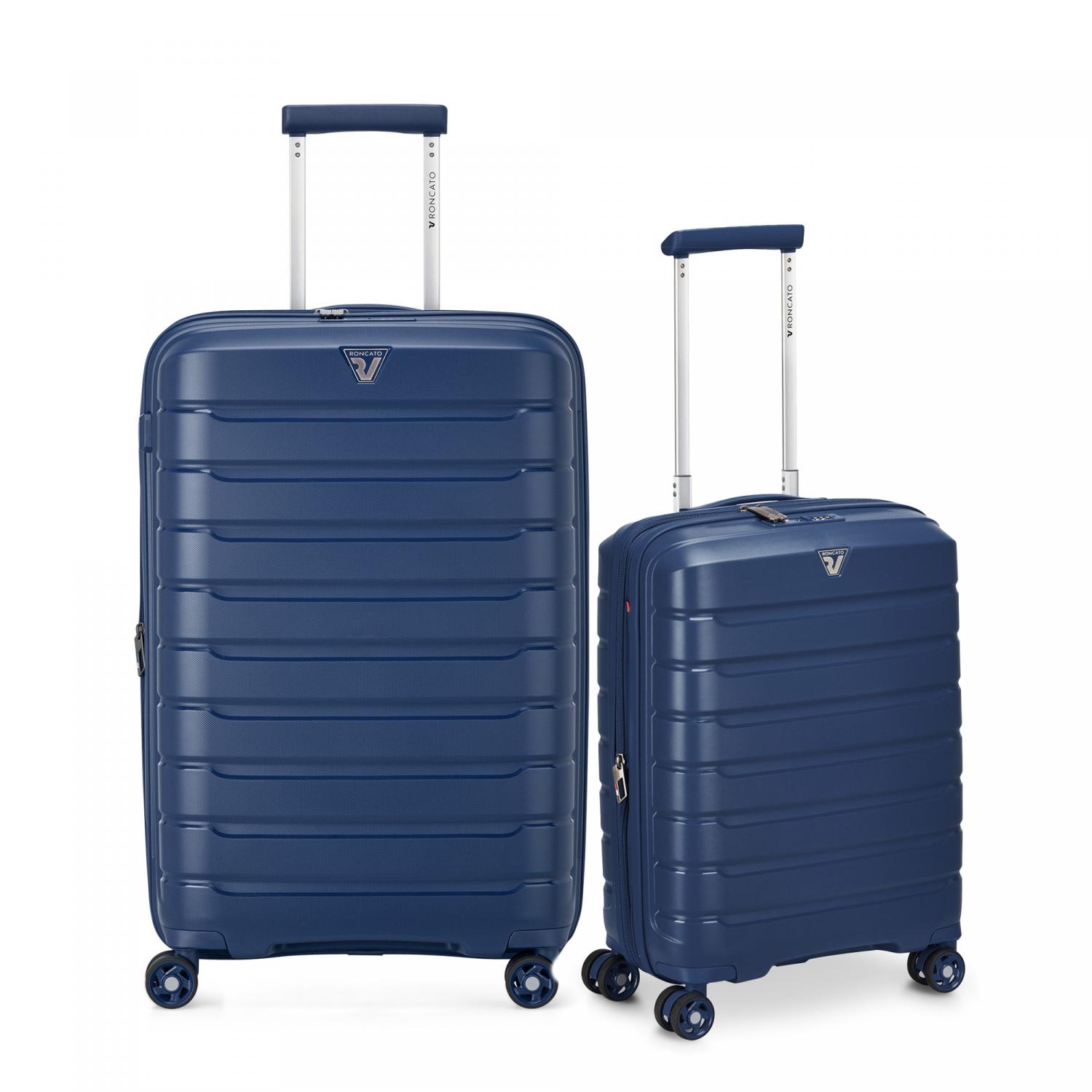 Roncato B-flying Set Valigie (medio, Cabina) - Blu Notte