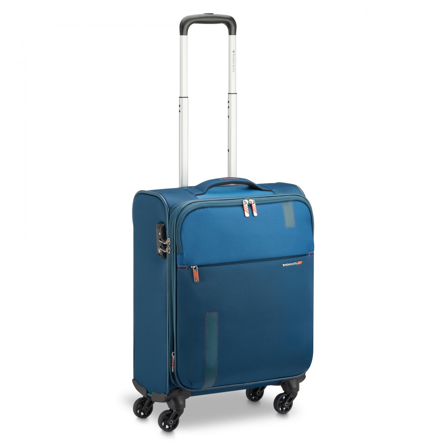SPEED Valise cabine 55x40x20/23 cm Extensible - Bleu
