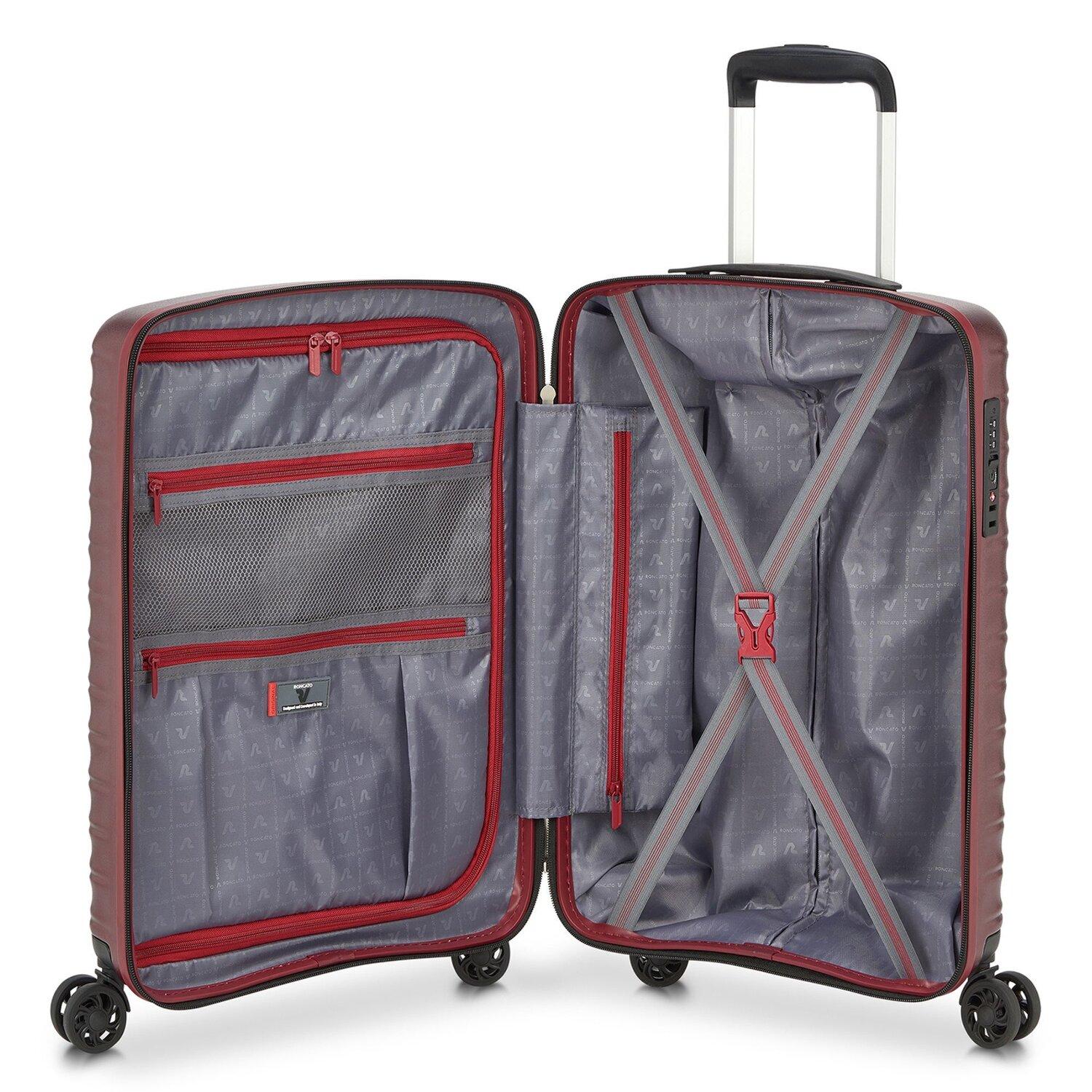 WAVE Valise cabine 45x36x20 cm - Rouge foncé