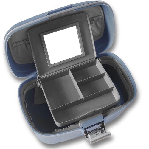 Coveri set 3 trolley + beauty case color blu