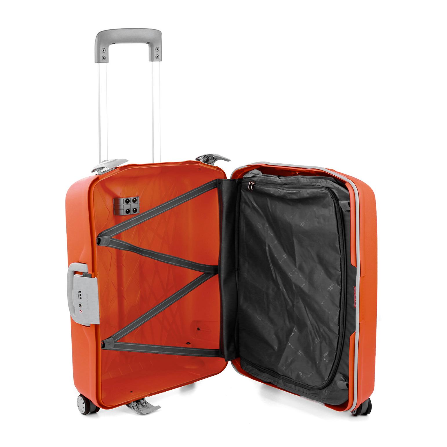 LIGHT Valise cabine 55x40x20 cm - Noir/Papaia