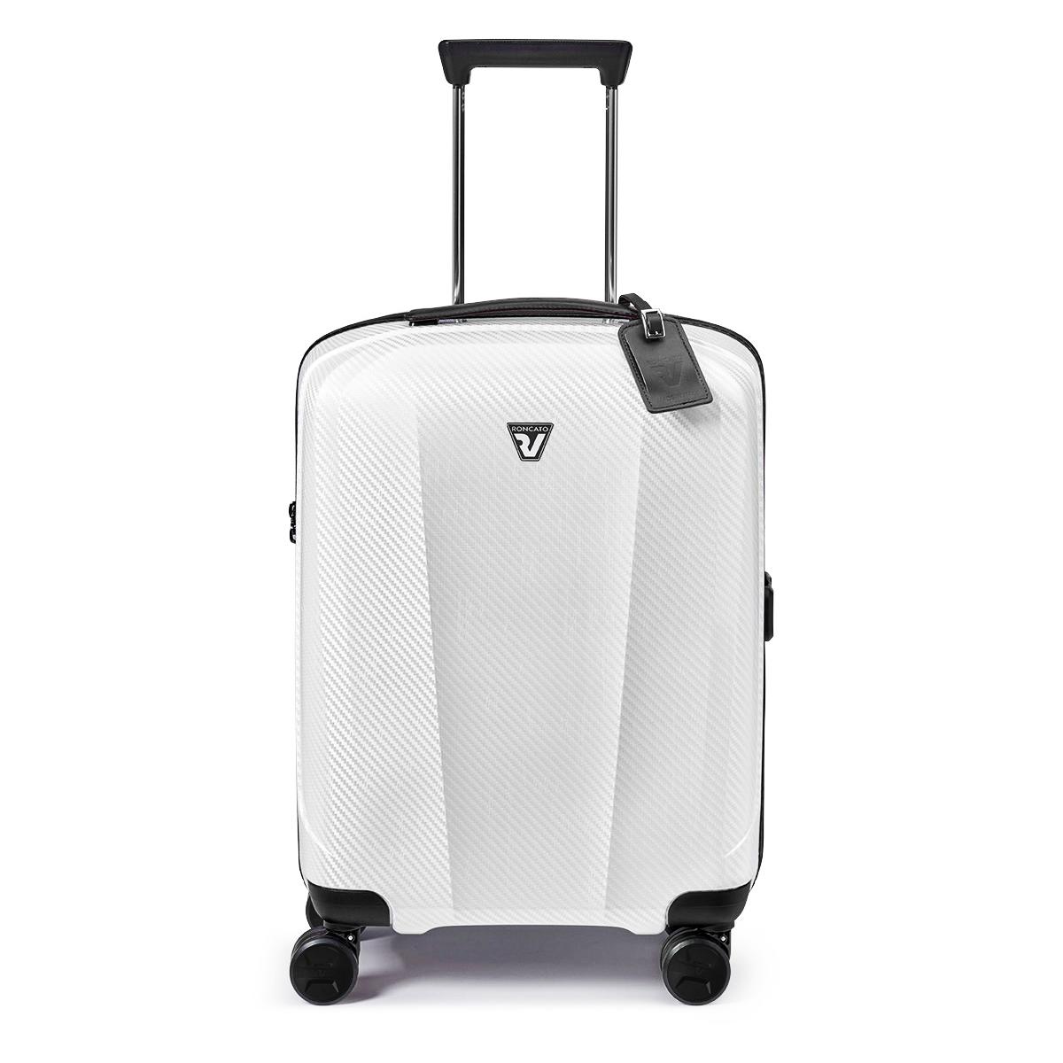 WE ARE GLAM Trolley bagaglio a mano 55x40x20 cm - Bianco/Nero