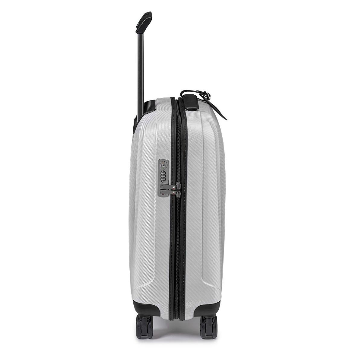 WE ARE GLAM Trolley bagaglio a mano 55x40x20 cm - Bianco/Nero