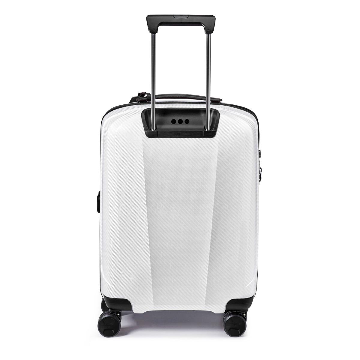 WE ARE GLAM Trolley bagaglio a mano 55x40x20 cm - Bianco/Nero