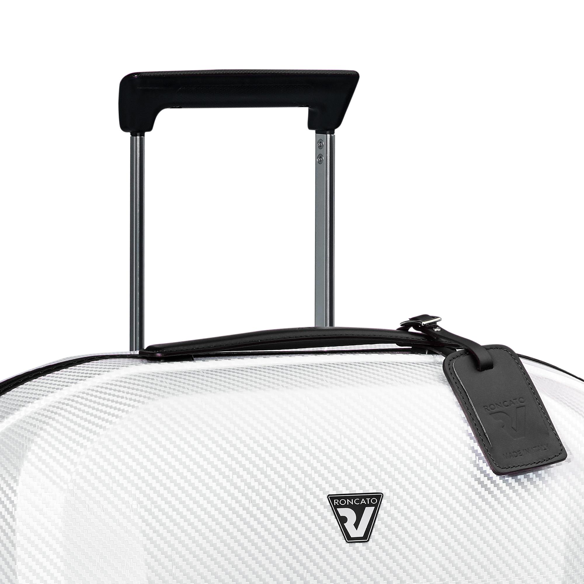 WE ARE GLAM Trolley bagaglio a mano 55x40x20 cm - Bianco/Nero