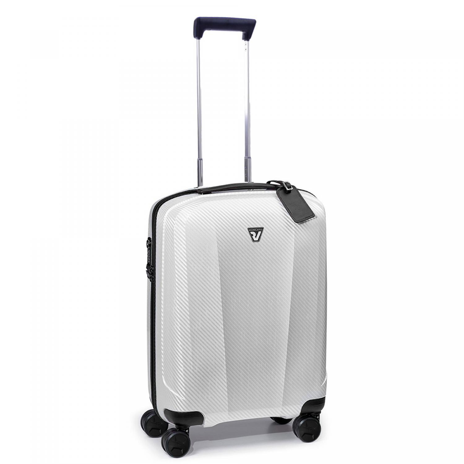 WE ARE GLAM Trolley bagaglio a mano 55x40x20 cm - Bianco/Nero