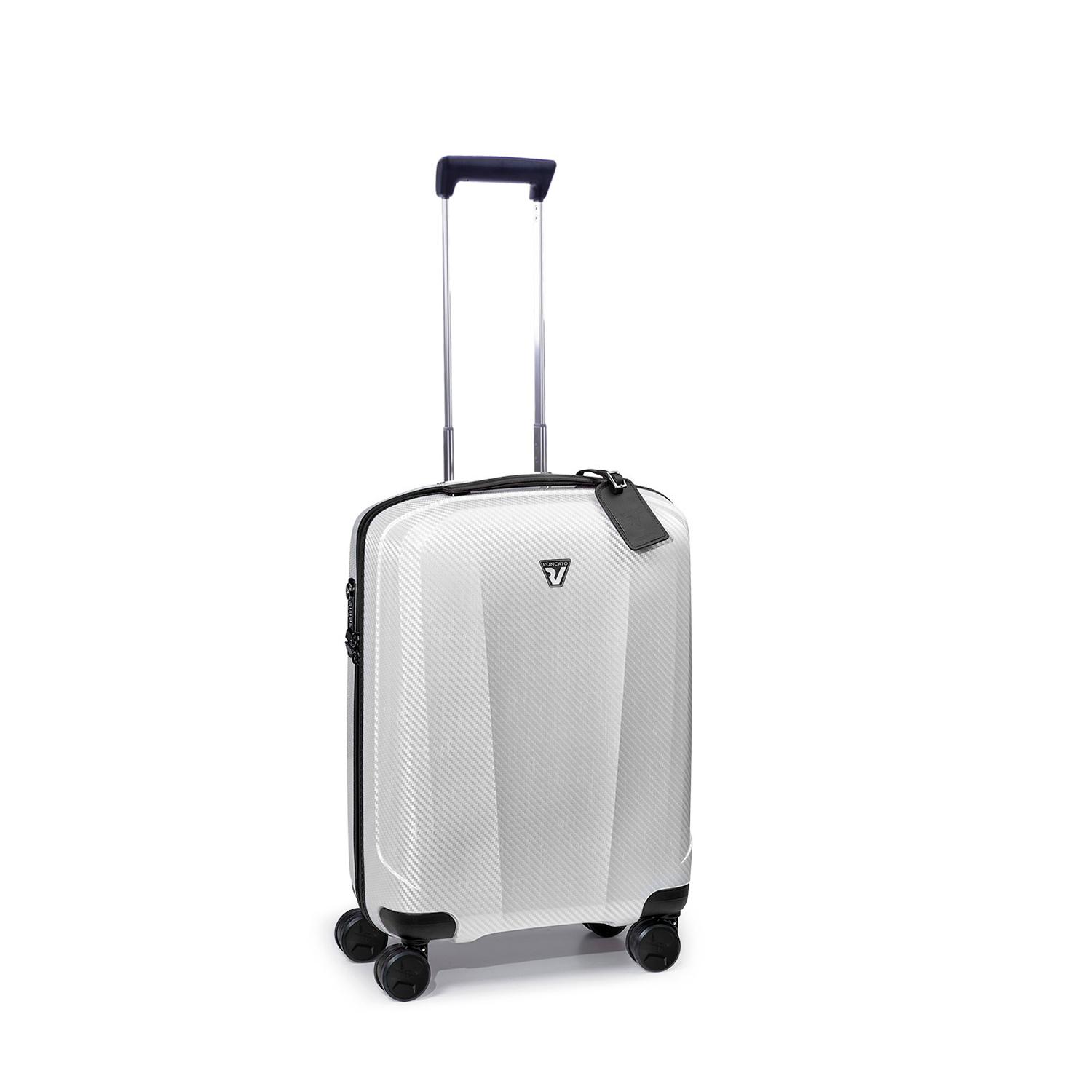 WE ARE GLAM Trolley bagaglio a mano 55x40x20 cm - Bianco/Nero