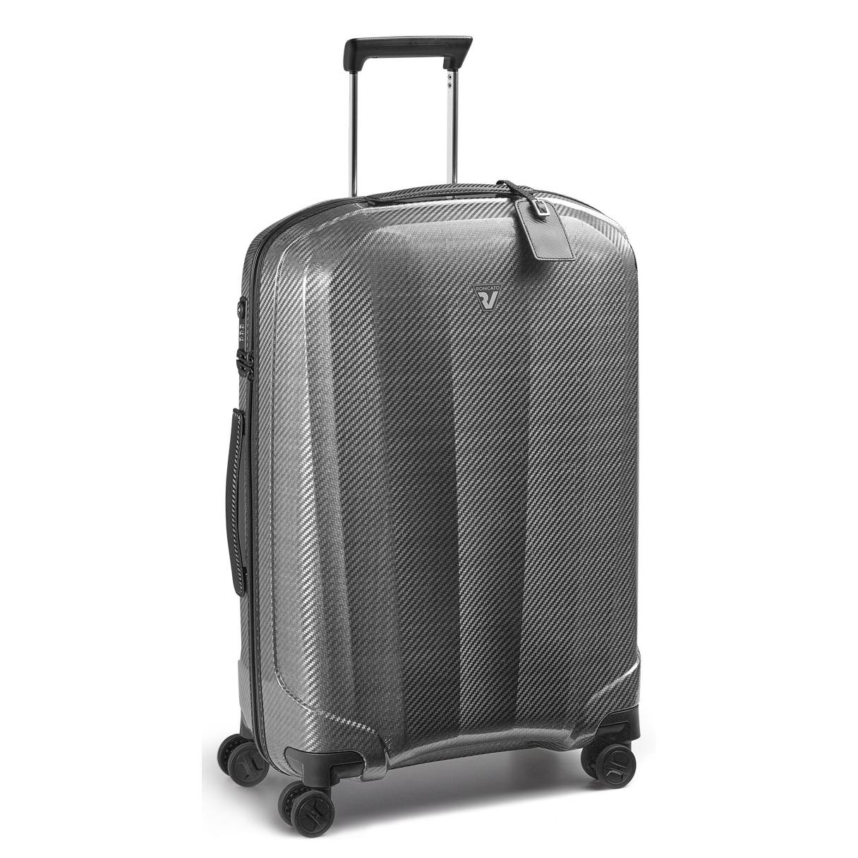 WE ARE GLAM DLX Trolley medio 70 cm Espandibile - Nero/Platino