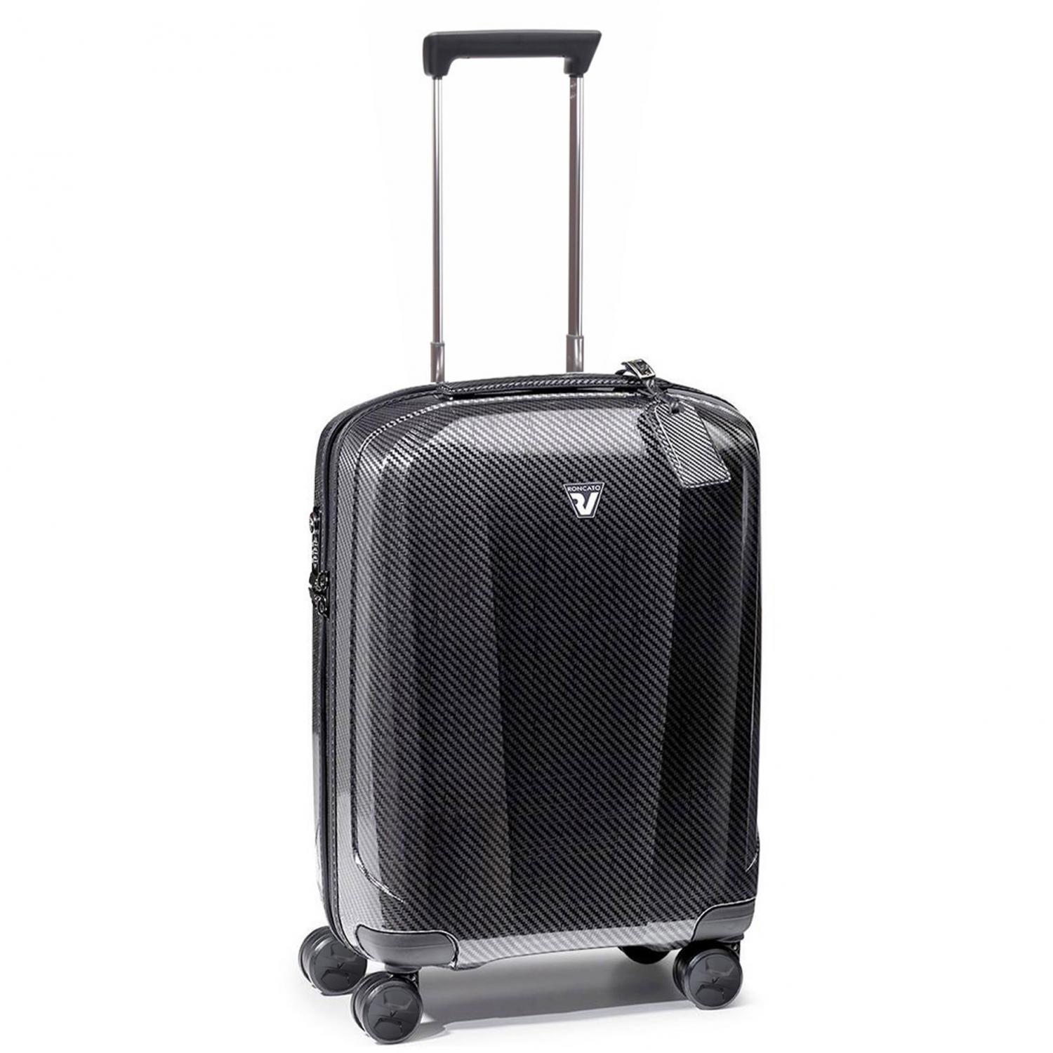 WE ARE GLAM DLX Trolley bagaglio a mano 55x40x20/24.5 cm Espandibile - Nero/Grafite