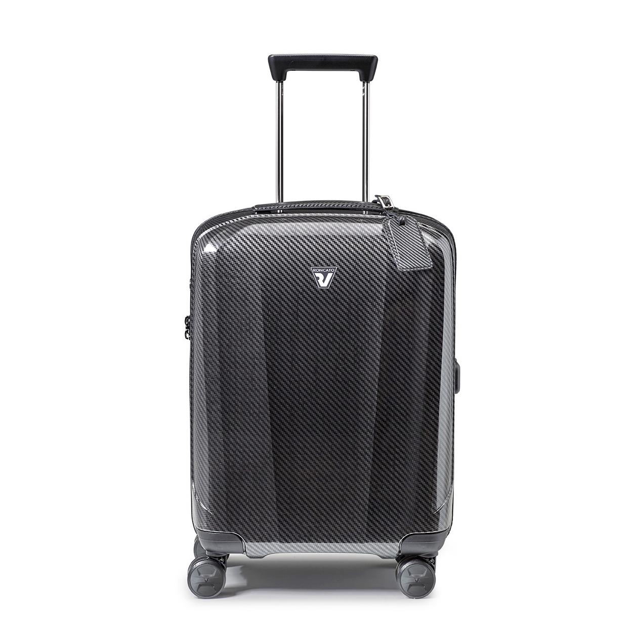 【新品未使用】 RONCATO WE ARE DLX 5962 - 63/70L Cabin Spinner We Are Glam Dlx Cm. 55x40x20/24.5 Black/graphite