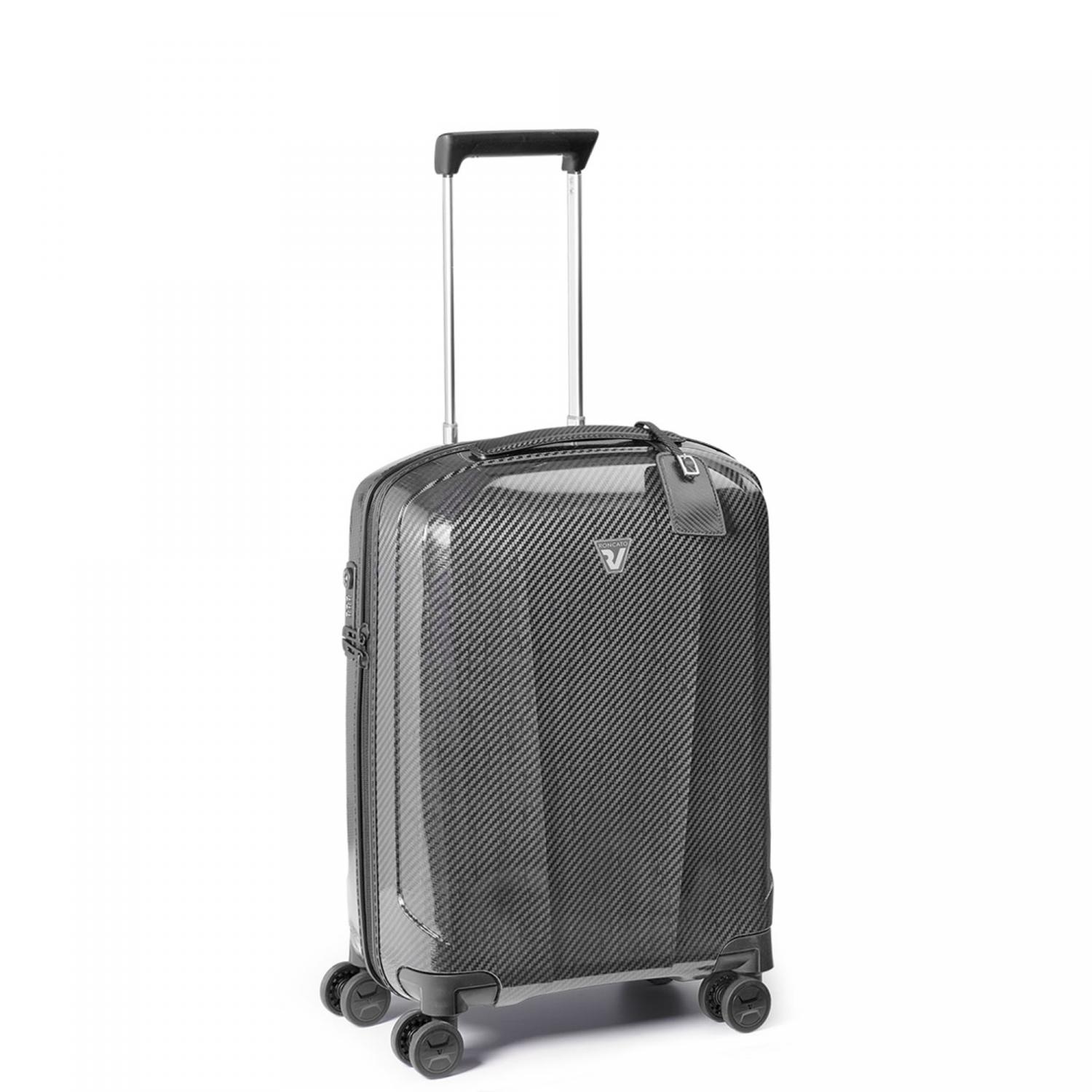 WE ARE GLAM DLX Trolley bagaglio a mano 55x40x20/24.5 cm Espandibile - Nero/Platino