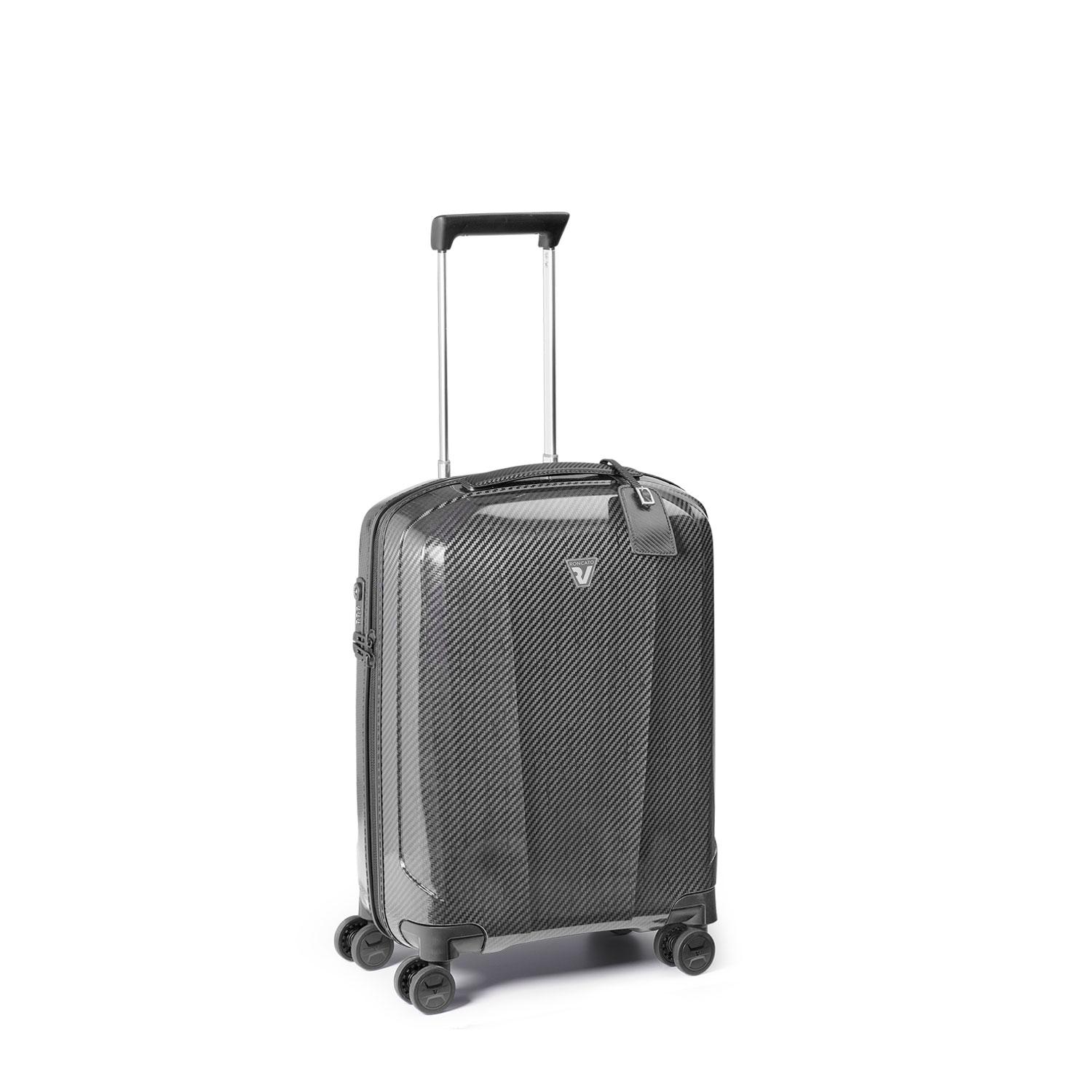 Roncato We Are Glam Dlx Trolley Bagaglio A Mano 55x40x20/24.5 Cm Espandibile - Nero/platino