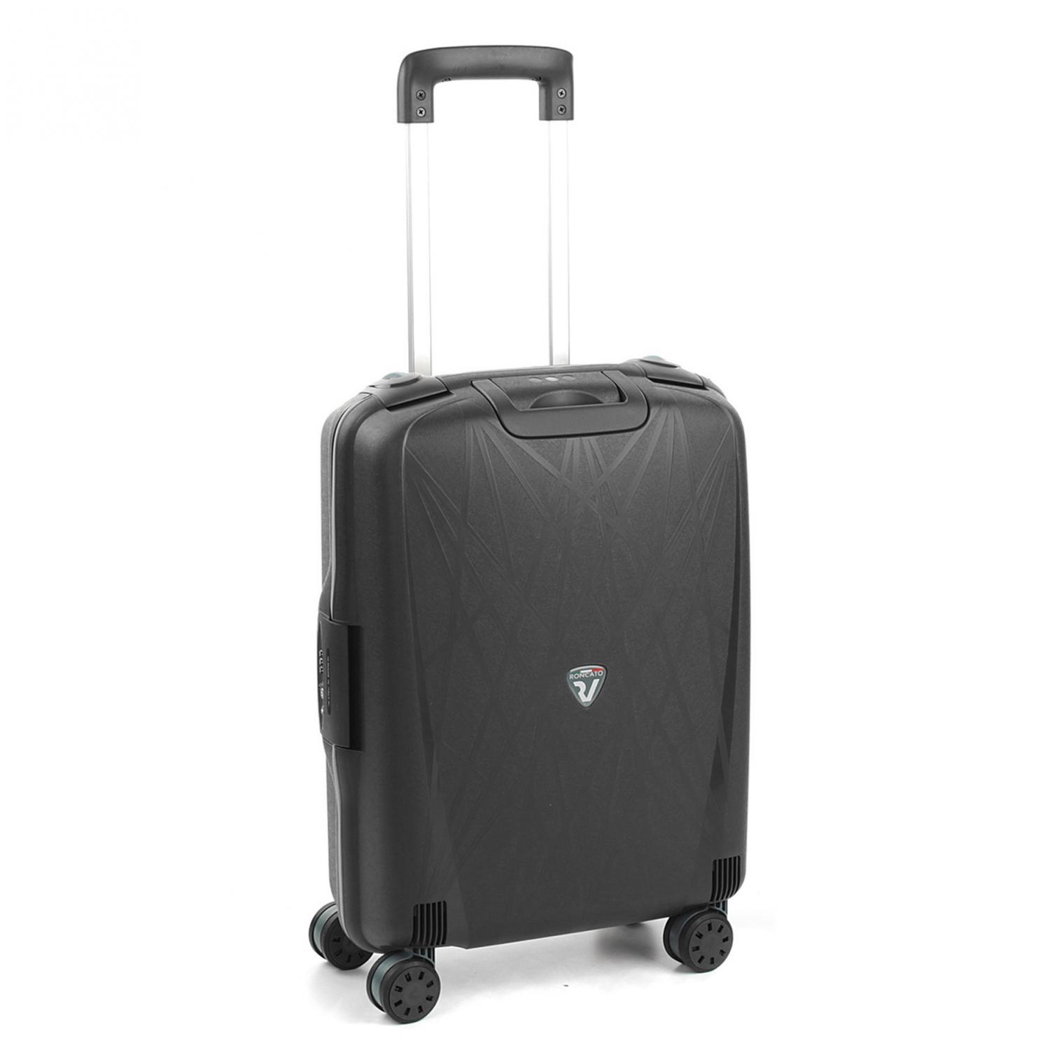 LIGHT Trolley bagaglio a mano 55x40x20 cm - Nero