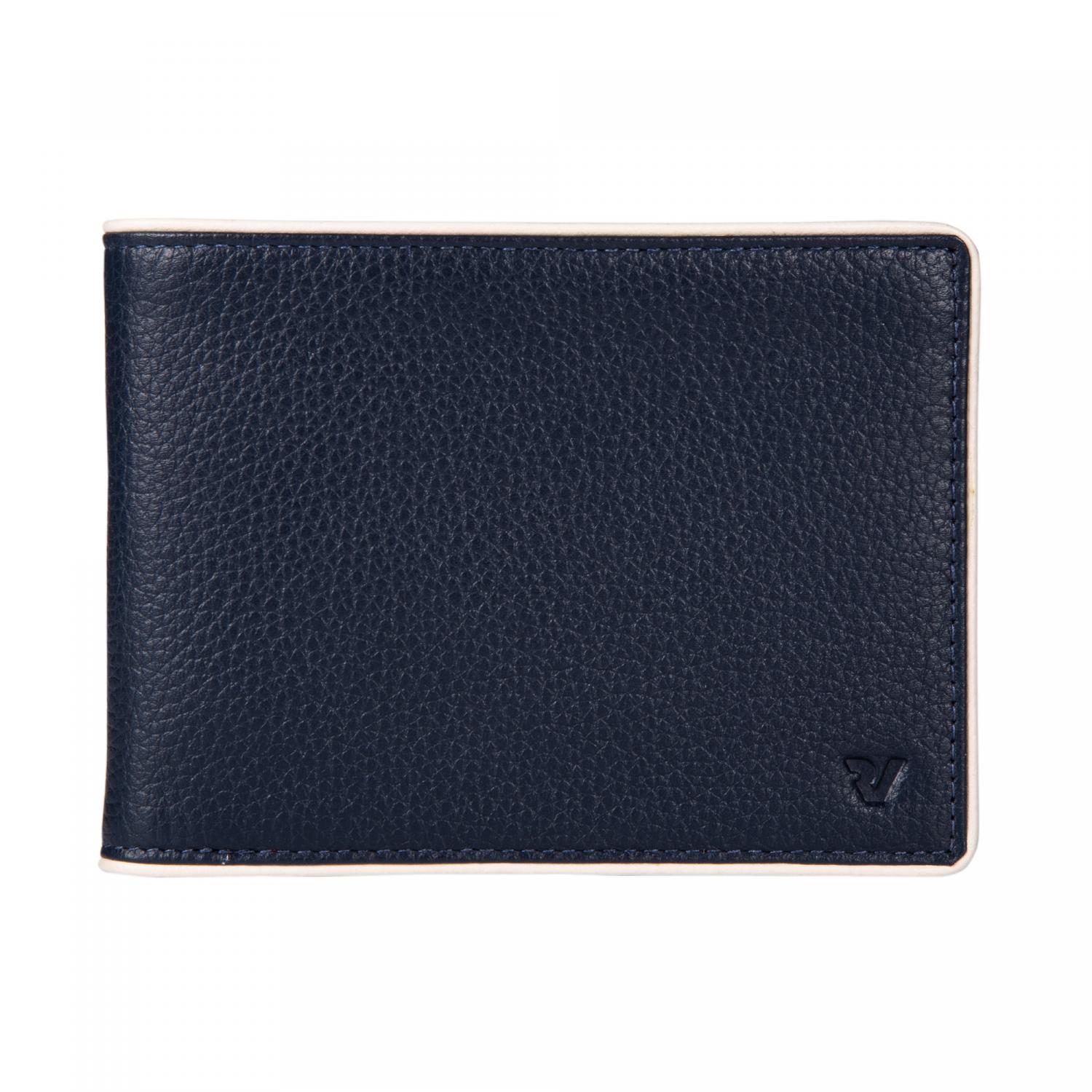 Roncato Madrid Portafoglio Uomo 12.5x9.5x1.5 Cm - Navy/rosso