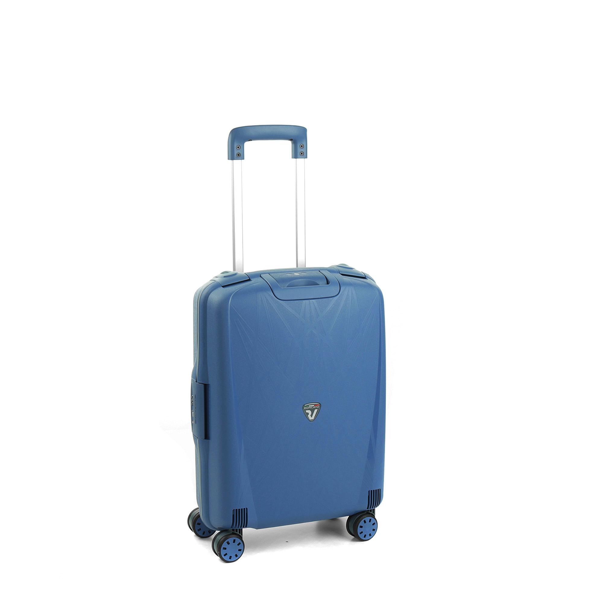 LIGHT Valise cabine 55x40x20 cm - Bleu Avio
