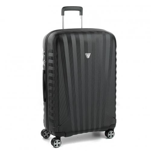 【新品】RONCATO UNO イタリア製 大型スーツケース 77L ブラック Medium Spinner Uno Premium 2.0 Cm. 72x46.5x24 Black/black | RV
