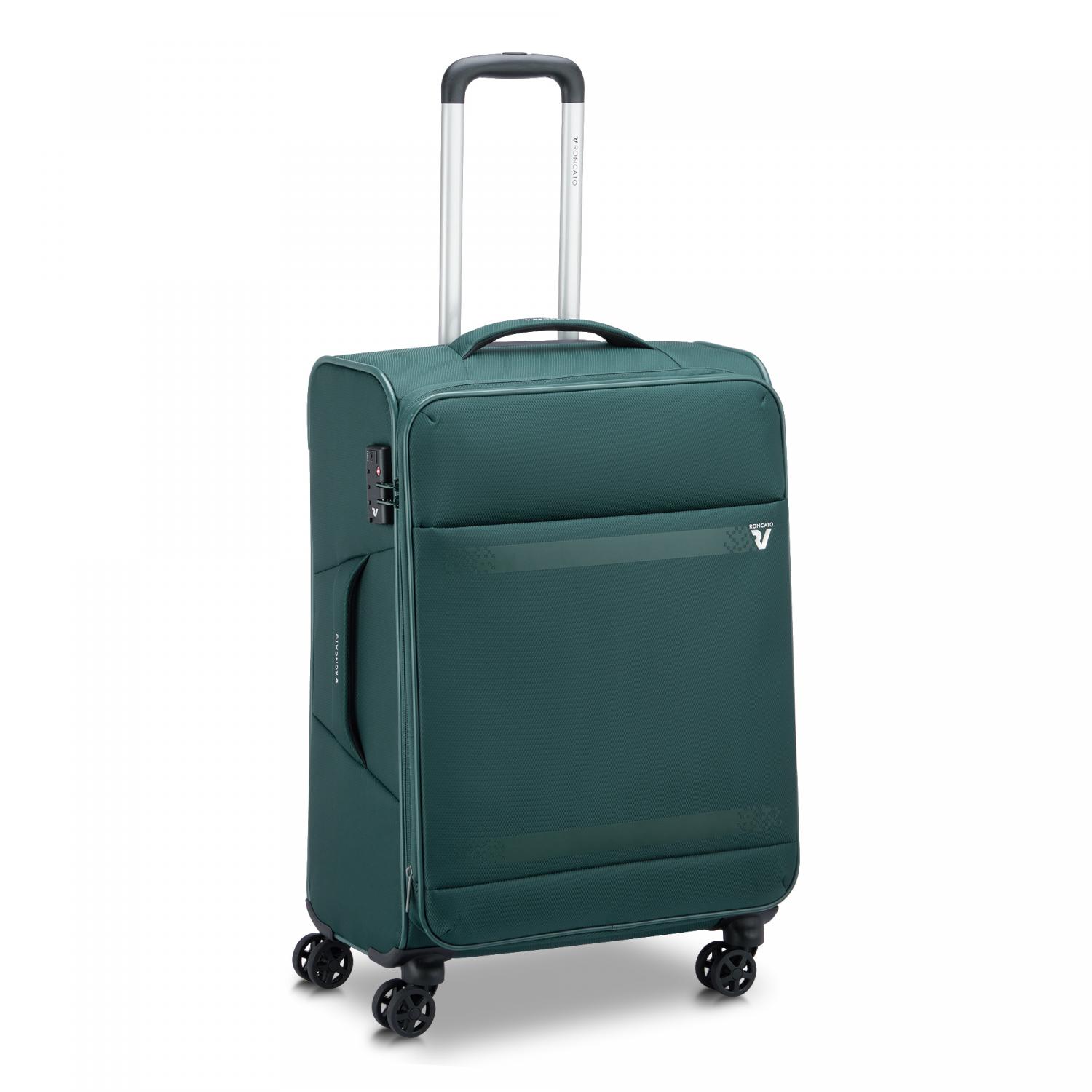 Roncato Jazz 4.0 Trolley Medio 65 Cm Espandibile - Verde Bottiglia