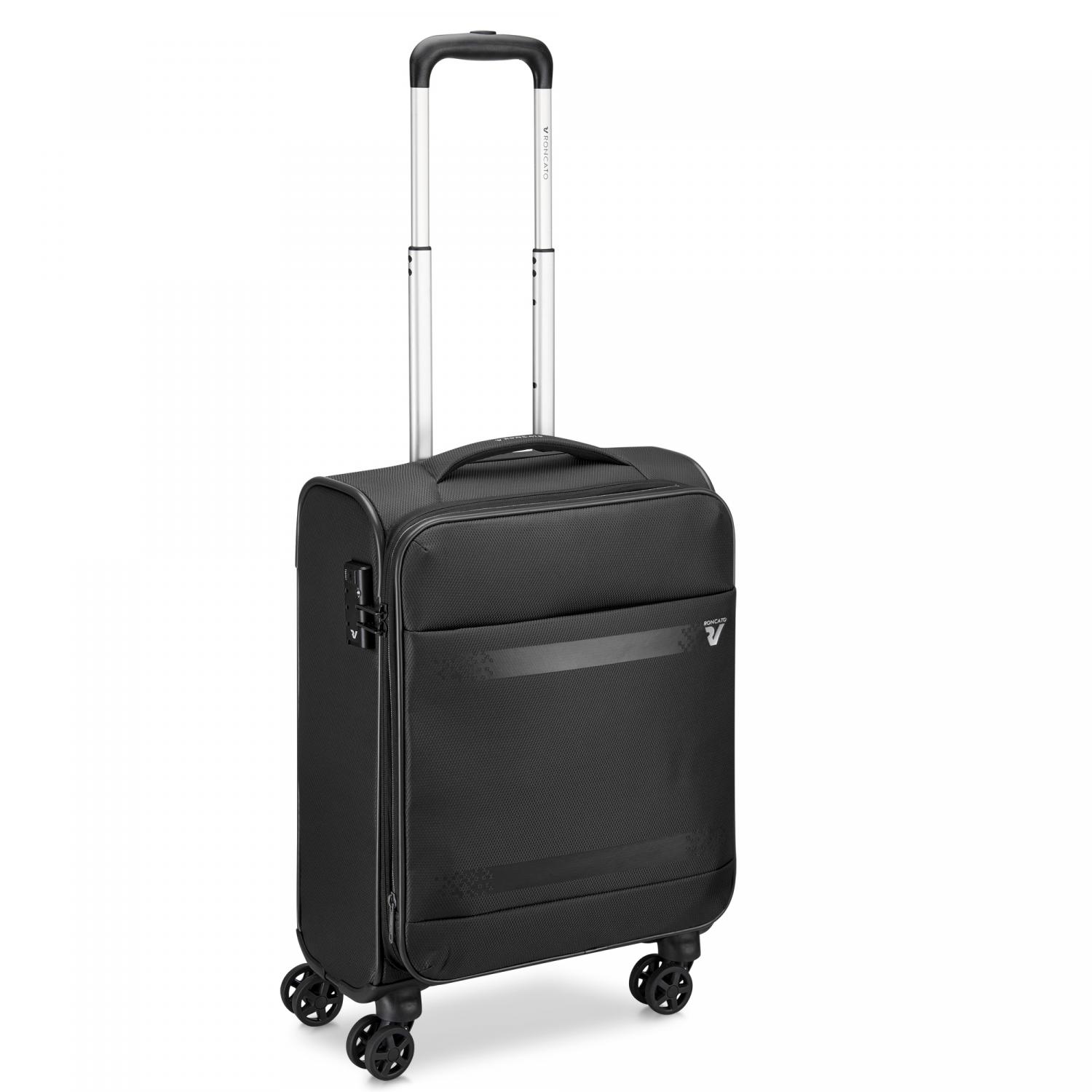 Roncato Jazz 4.0 Trolley Bagaglio A Mano 55x40x20/23 Cm Espandibile - Nero