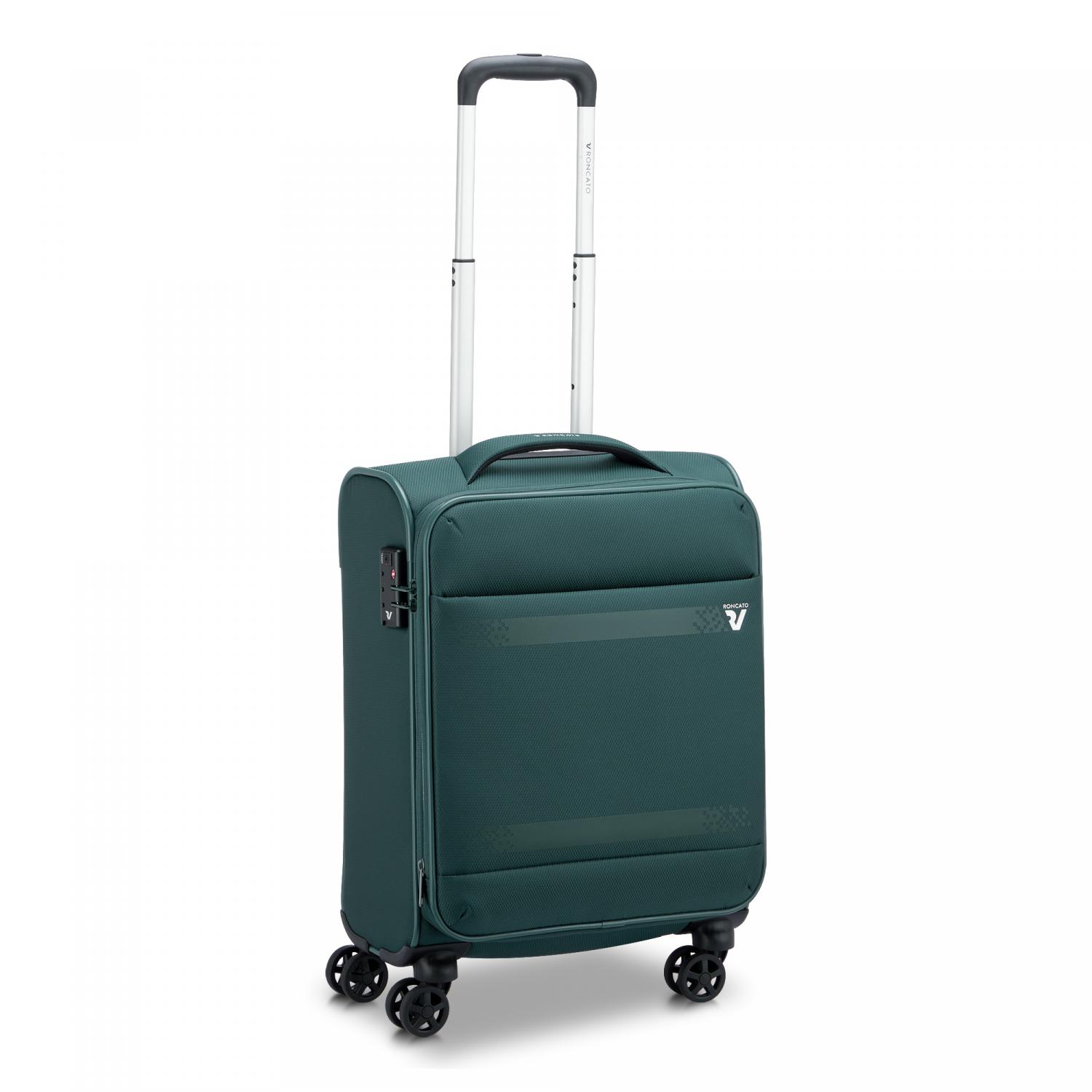 Roncato Jazz 4.0 Trolley Bagaglio A Mano 55x40x20/23 Cm Espandibile - Verde Bottiglia