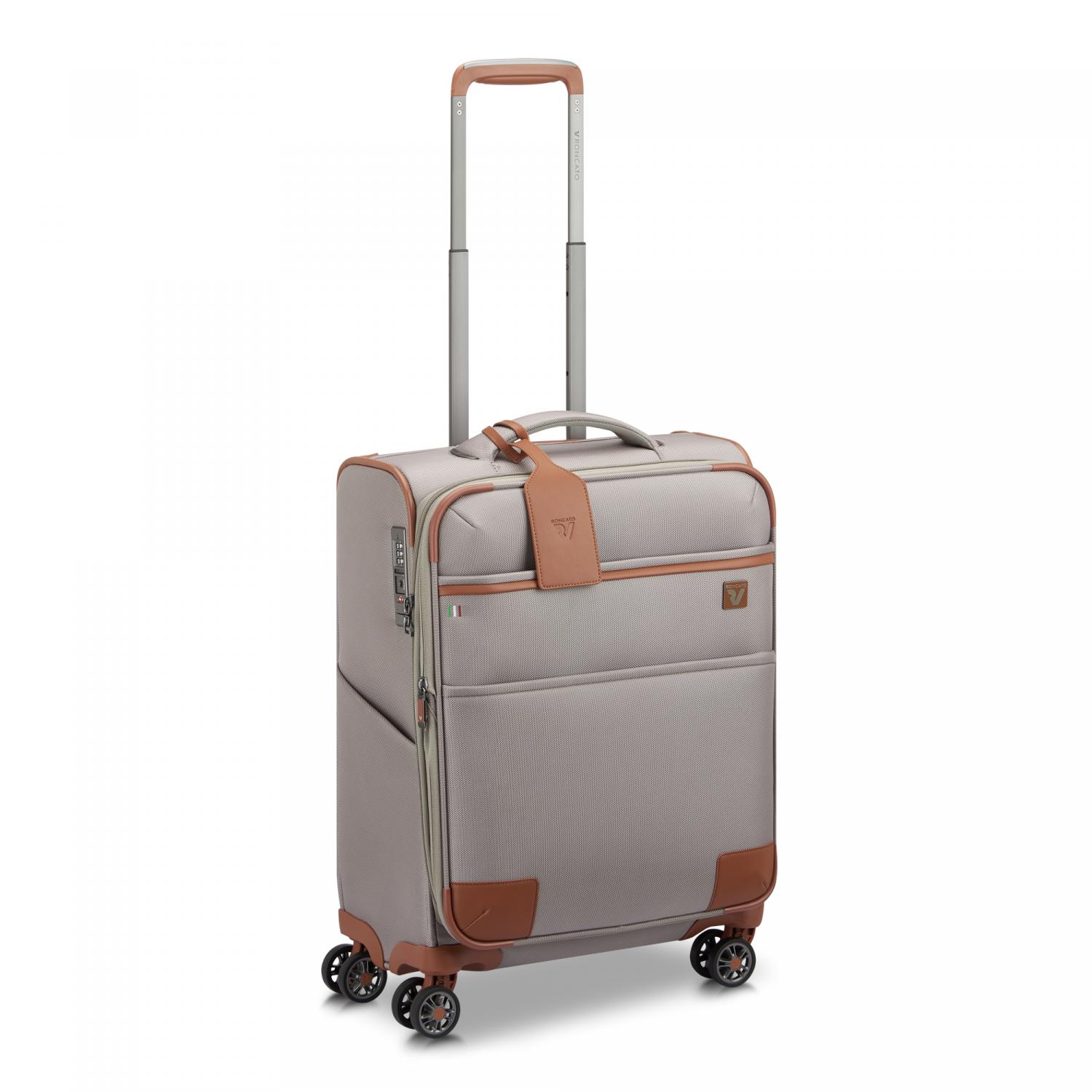Roncato Uno Soft 3.0 Trolley Bagaglio A Mano 55x40x20/25 Cm Espandibile - Titanio