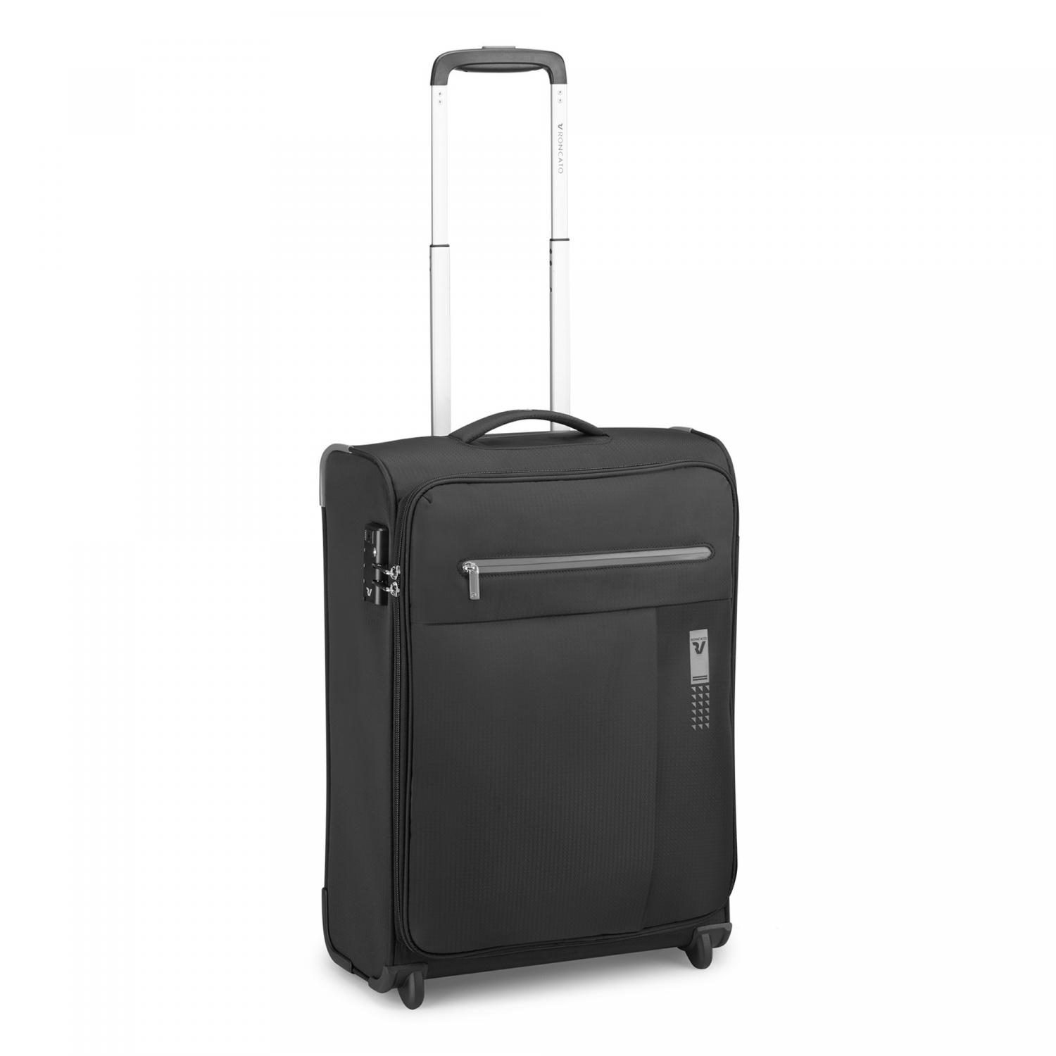 LITE SOFT Trolley bagaglio a mano 2 ruote 55x40x20 cm - Nero