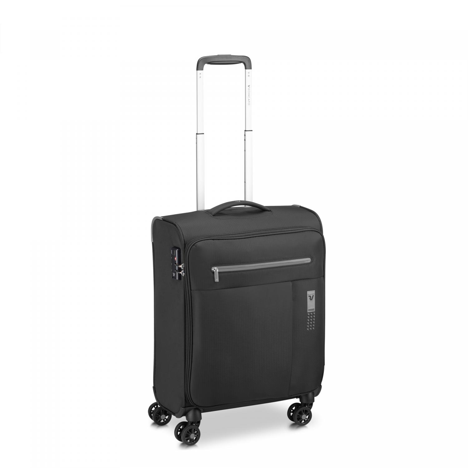 Roncato Lite Soft Trolley Bagaglio A Mano 55x40x20 Cm - Nero