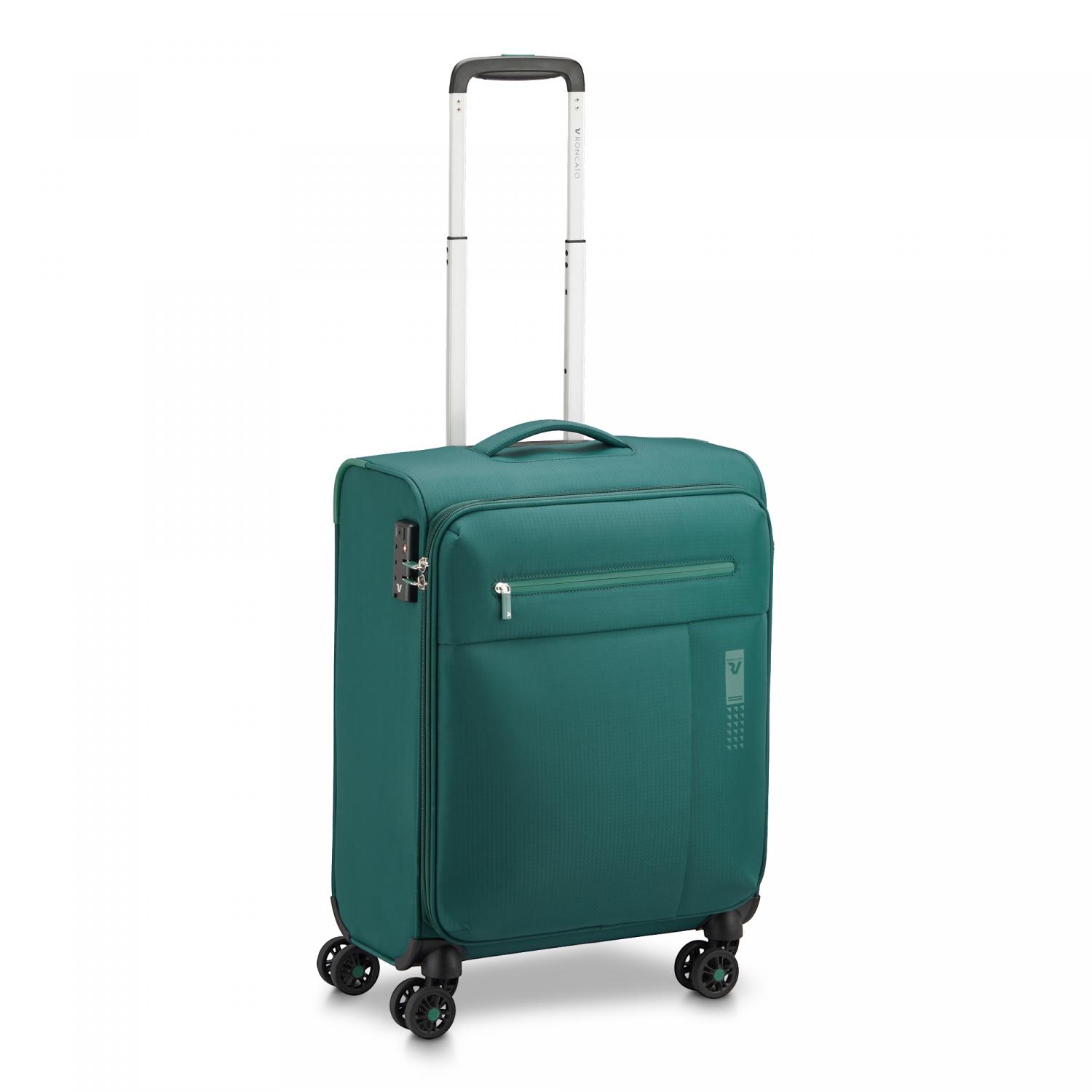 Roncato Lite Soft Trolley Bagaglio A Mano 55x40x20 Cm - Verde Bottiglia