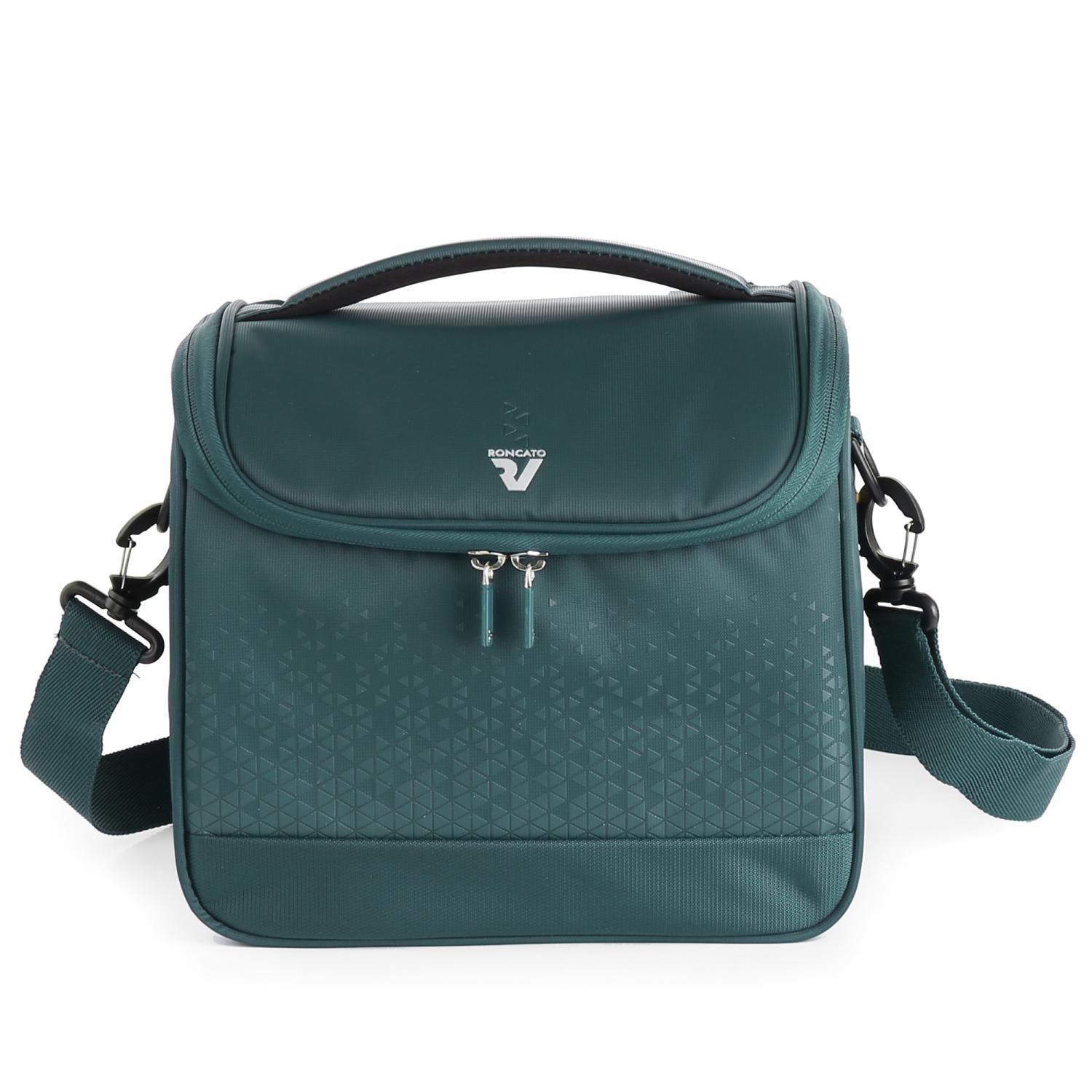 Roncato Crosslite Beauty Case 27x26x19 Cm - Verde Bottiglia