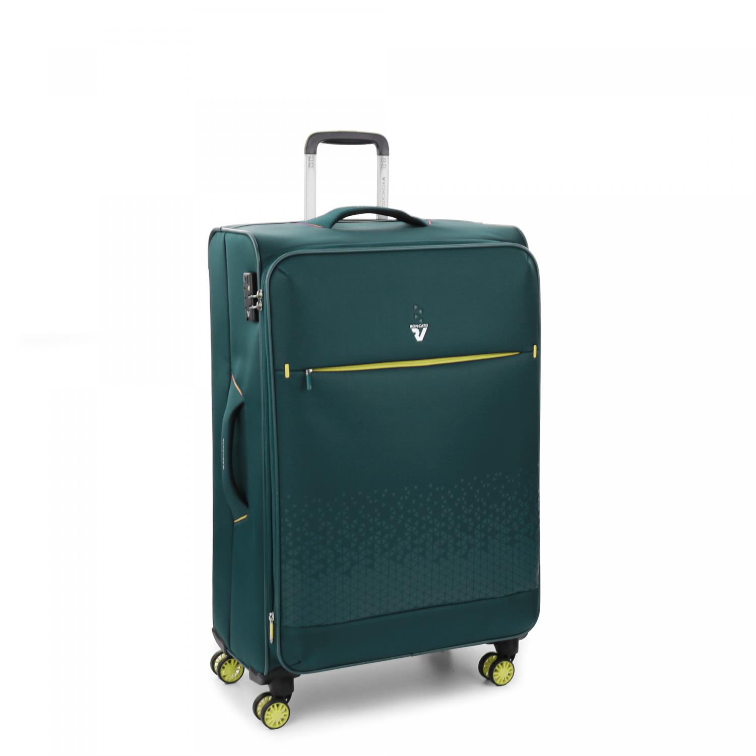 Roncato Crosslite Trolley Grande 75 Cm Espandibile - Verde Bottiglia