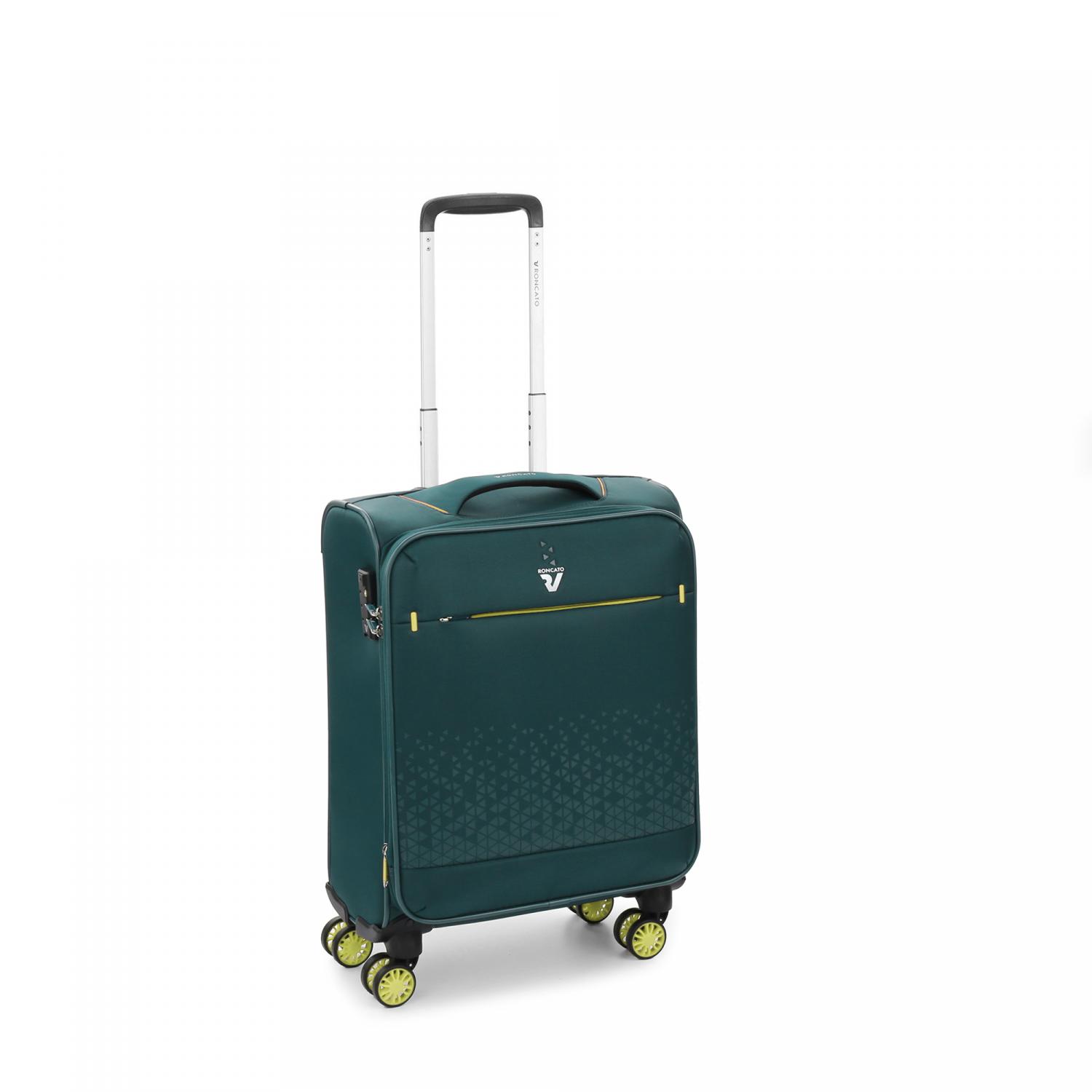 Roncato Crosslite Trolley Bagaglio A Mano 55x40x20/23 Cm Espandibile - Verde Bottiglia