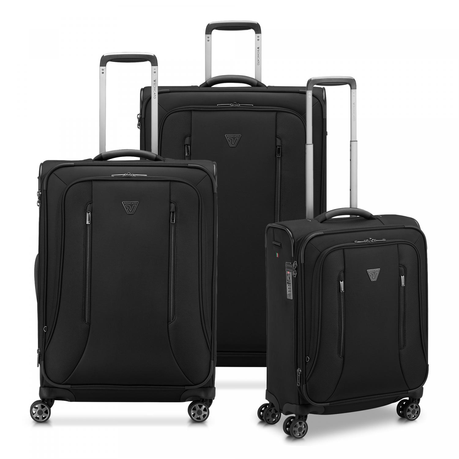 Roncato City 3.0 Set Valigie (grande, Medio, Cabina) - Nero