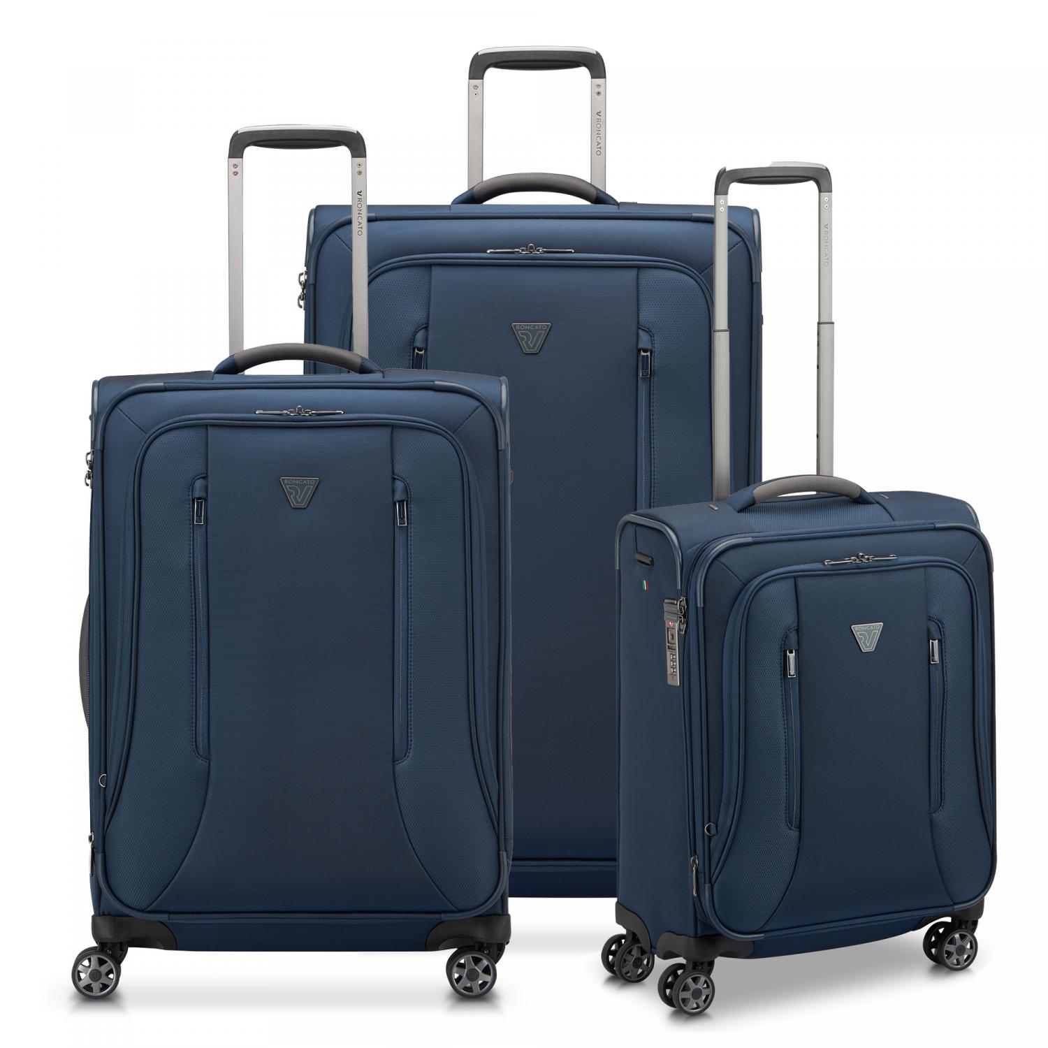 Roncato City 3.0 Set Valigie (grande, Medio, Cabina) - Blu Notte