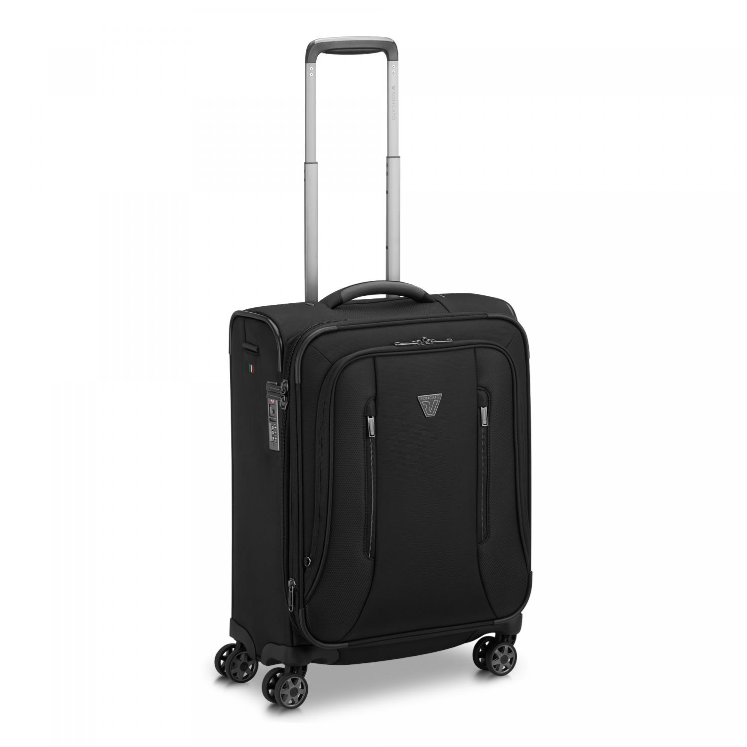 Roncato City 3.0 Trolley Bagaglio A Mano 55x40x20/25 Cm Espandibile - Nero