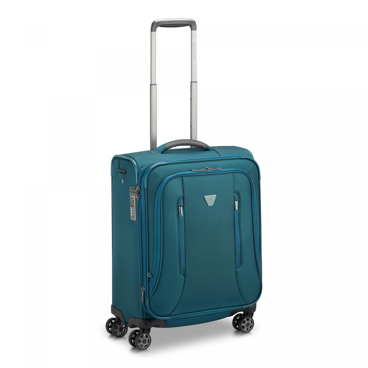 Roncato City 3.0 Trolley Bagaglio A Mano 55x40x20/25 Cm Espandibile - Verde Bottiglia