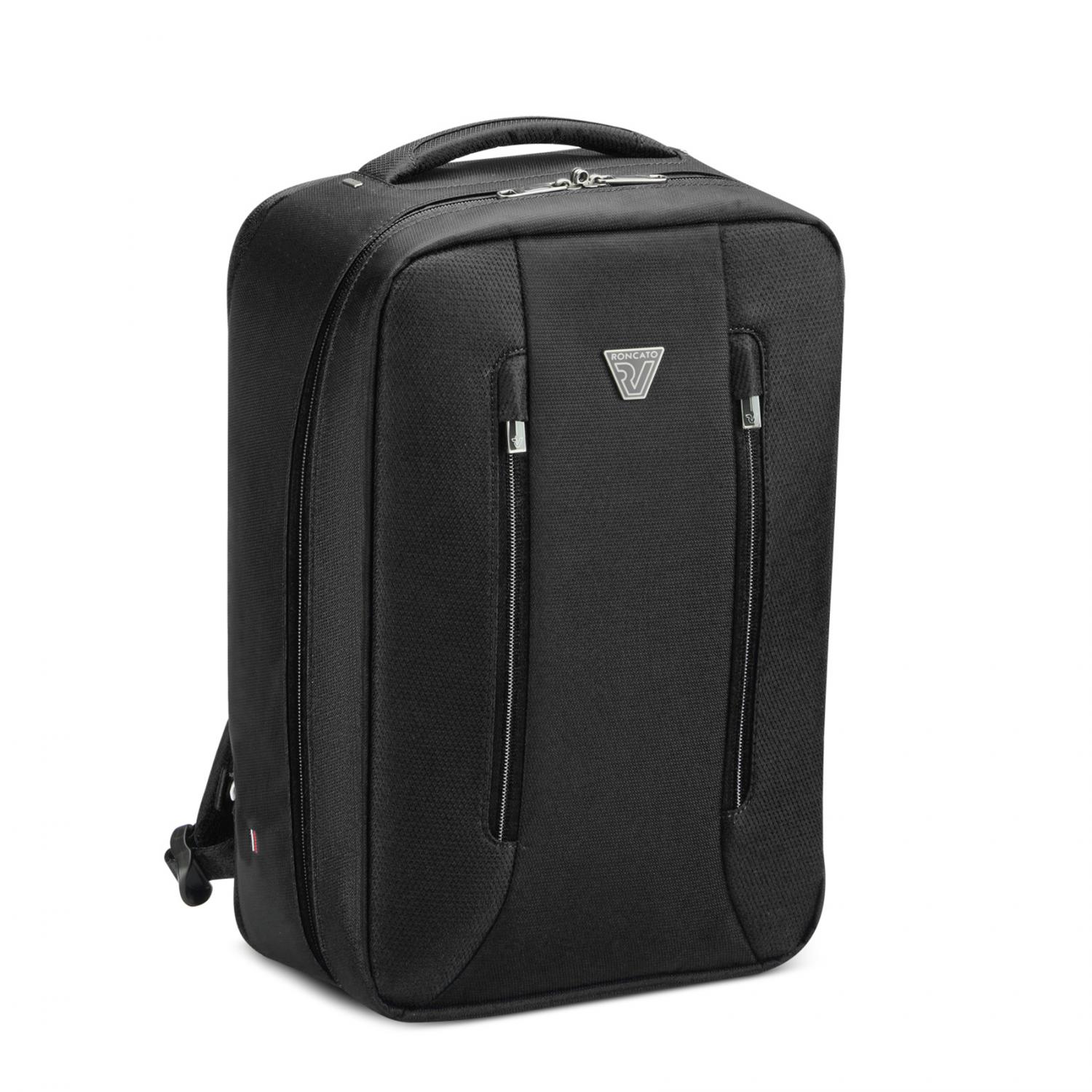 Roncato City 3.0 Ryanair Zaino Da Viaggio 40x25x15/20 Cm Espandibile - Nero