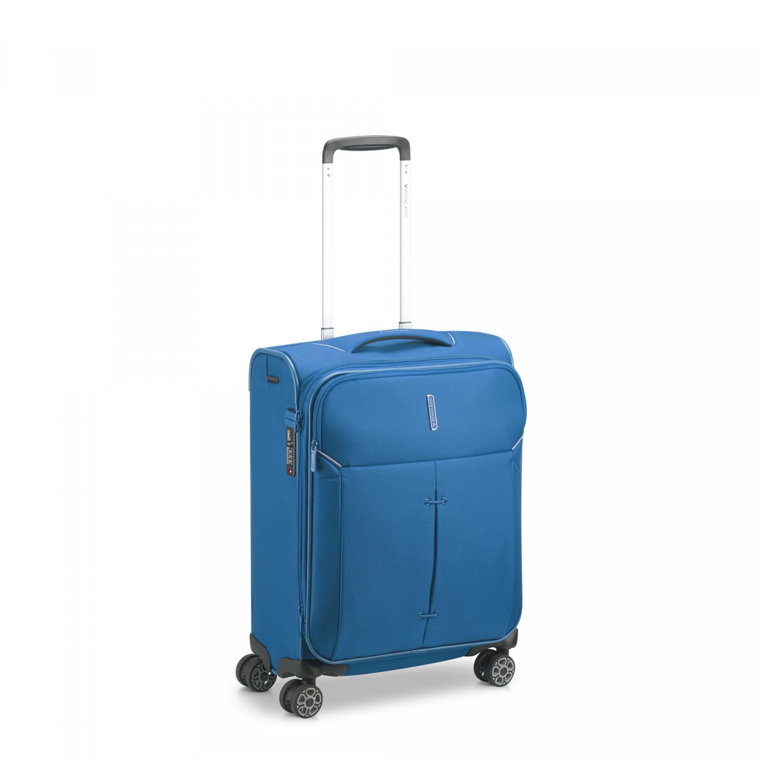 Roncato Ironik 2.0 Trolley Bagaglio A Mano 55x40x20/23 Cm Espandibile - Denim