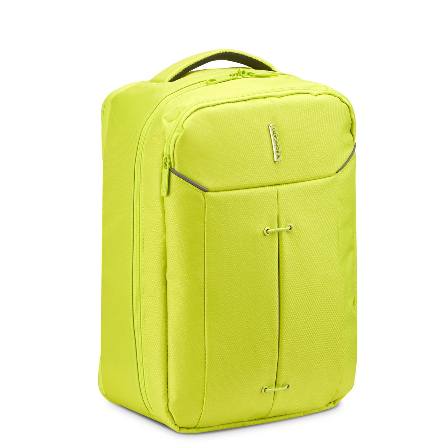 Roncato Ironik 2.0 Ryanair Zaino Da Viaggio 40x25x15/20 Cm Espandibile - Cyber Lime