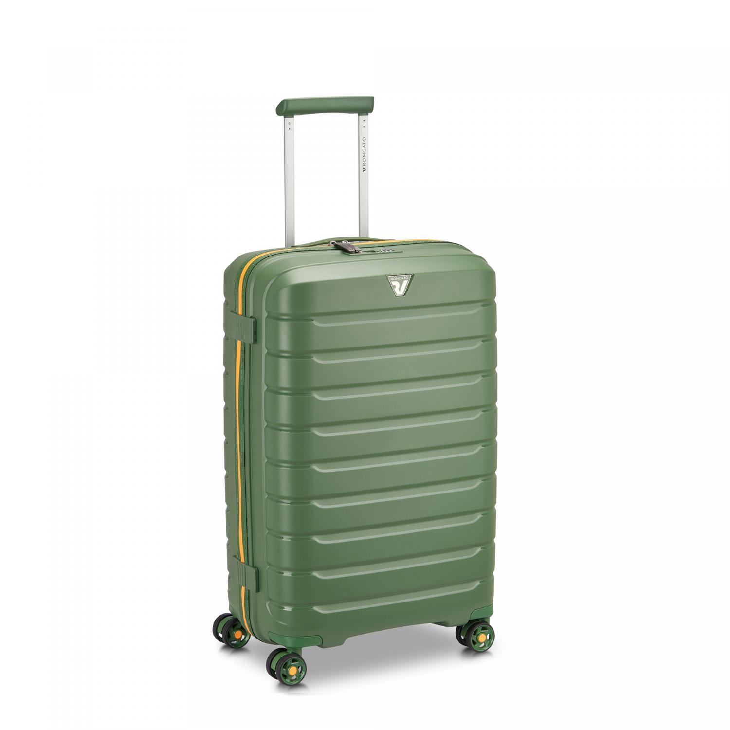 Roncato B-flying Neon Trolley Medio 68 Cm - Verde Militare