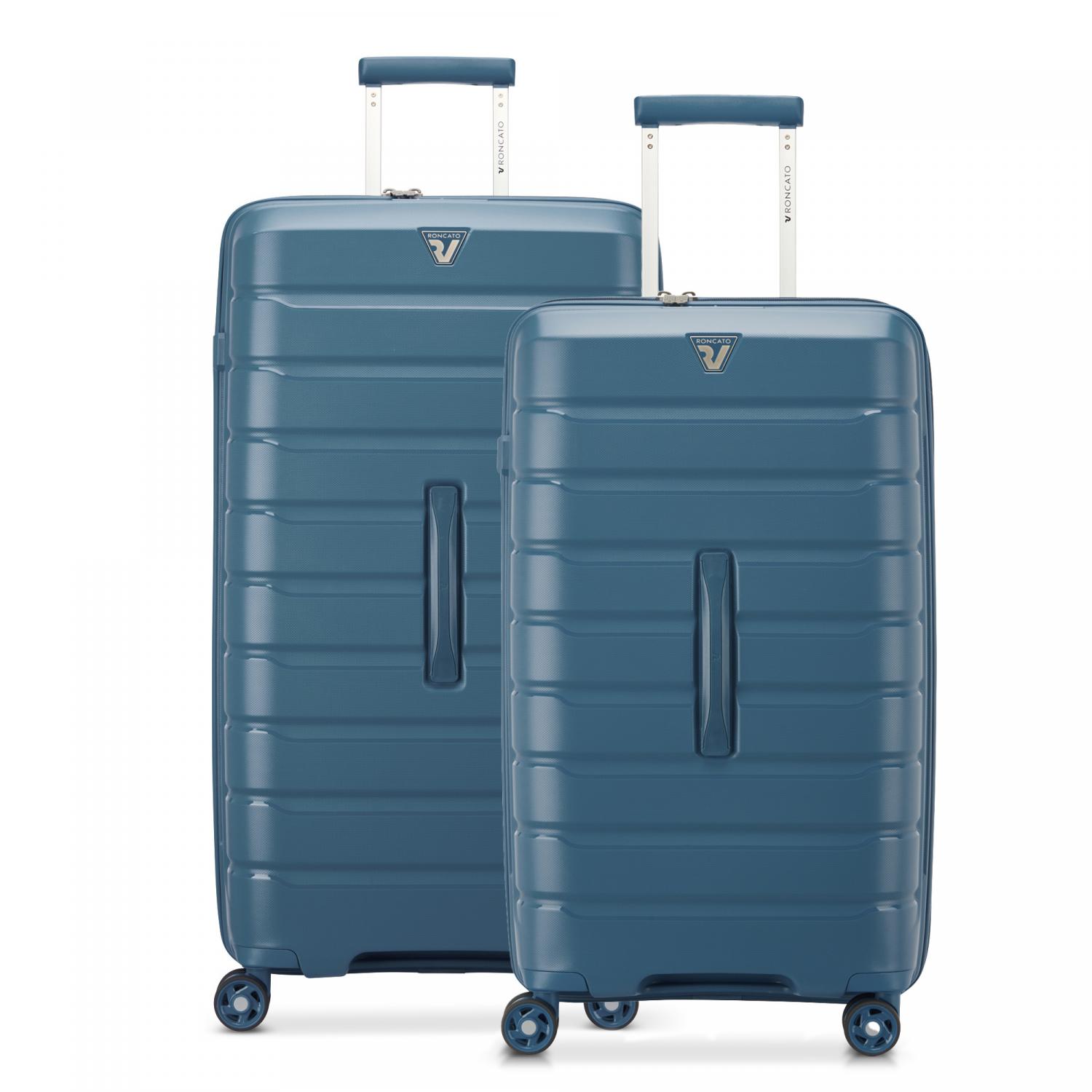 Roncato B-flying Trunk Set Valigie (baule Grande, Baule Medio) - Denim