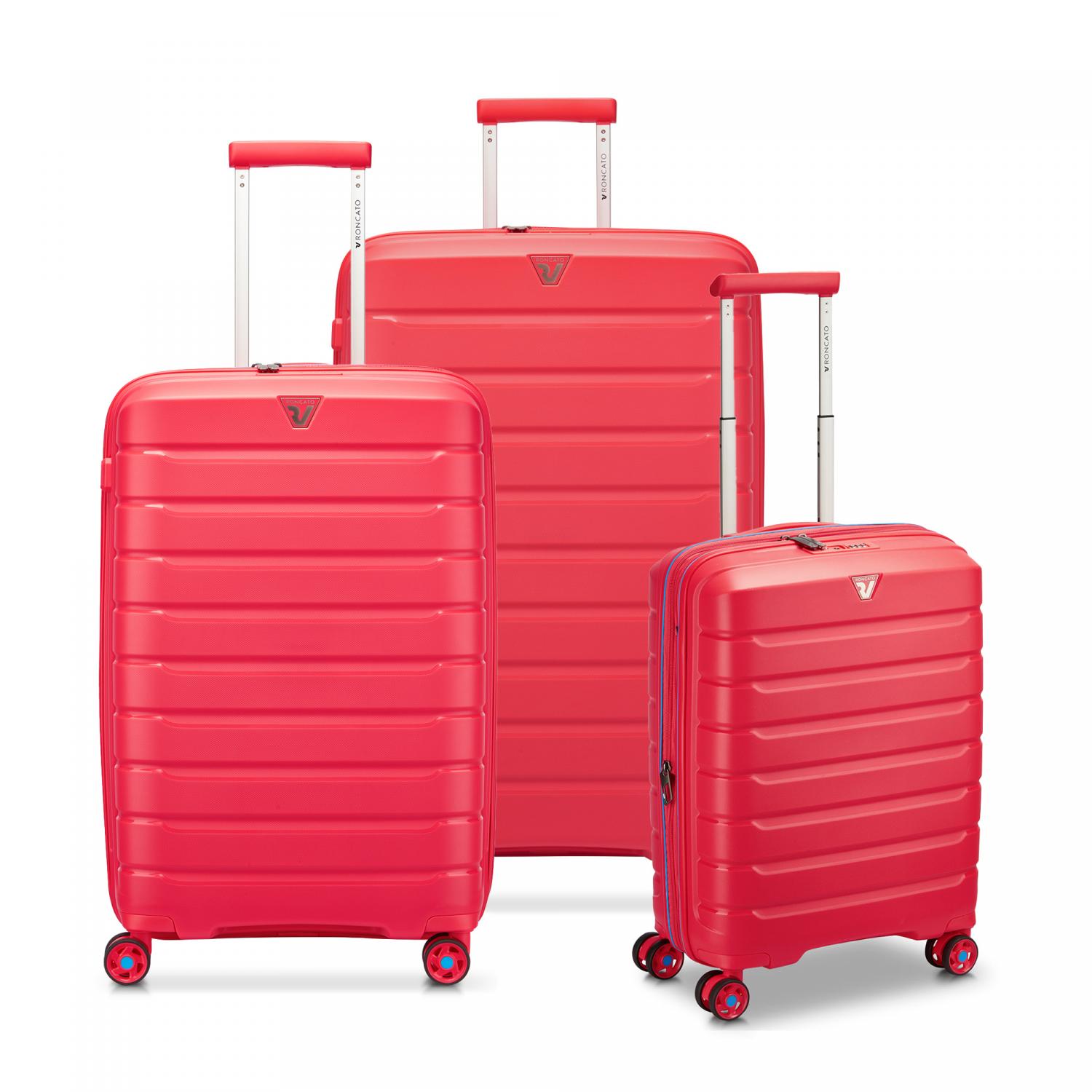 B-FLYING SET DE VALISES (Grande, Moyenne, Cabine) - Rouge éclatant