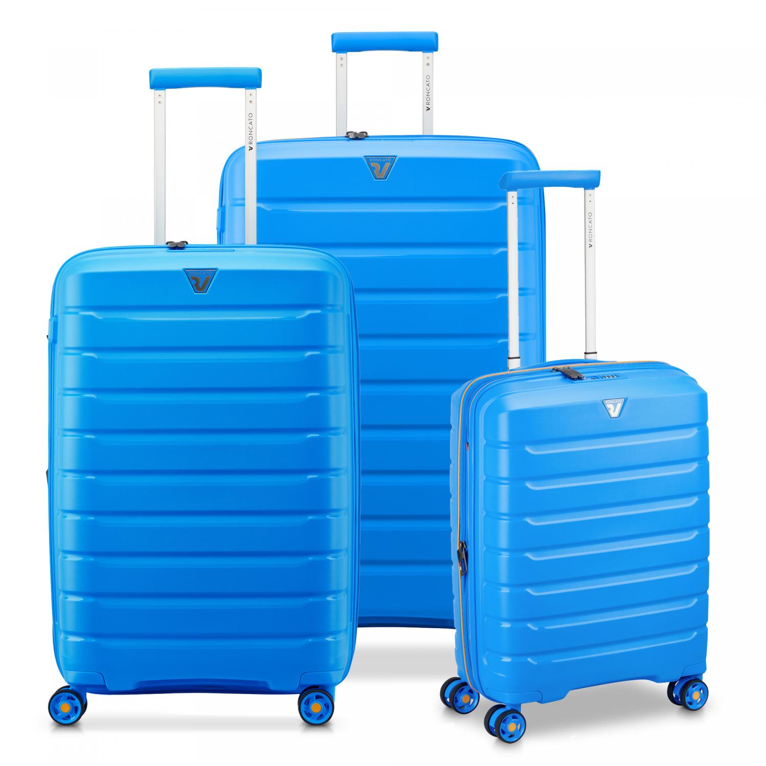 B-FLYING SET DE VALISES (Grande, Moyenne, Cabine) - Bleu clair