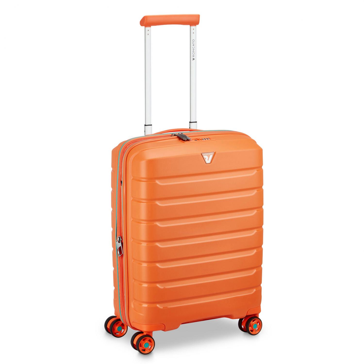 B-FLYING Trolley bagaglio a mano 55x40x20/25 cm Espandibile - Arancio