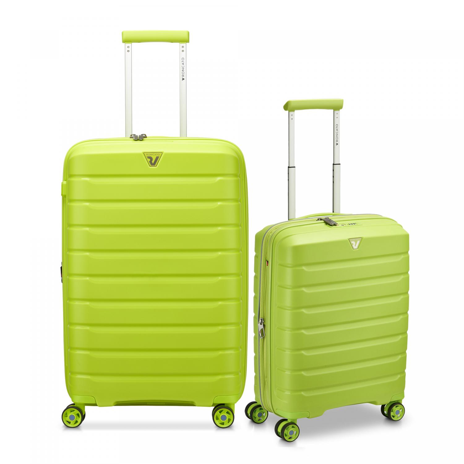 Roncato B-flying Set Valigie (medio, Cabina) - Cyber Lime